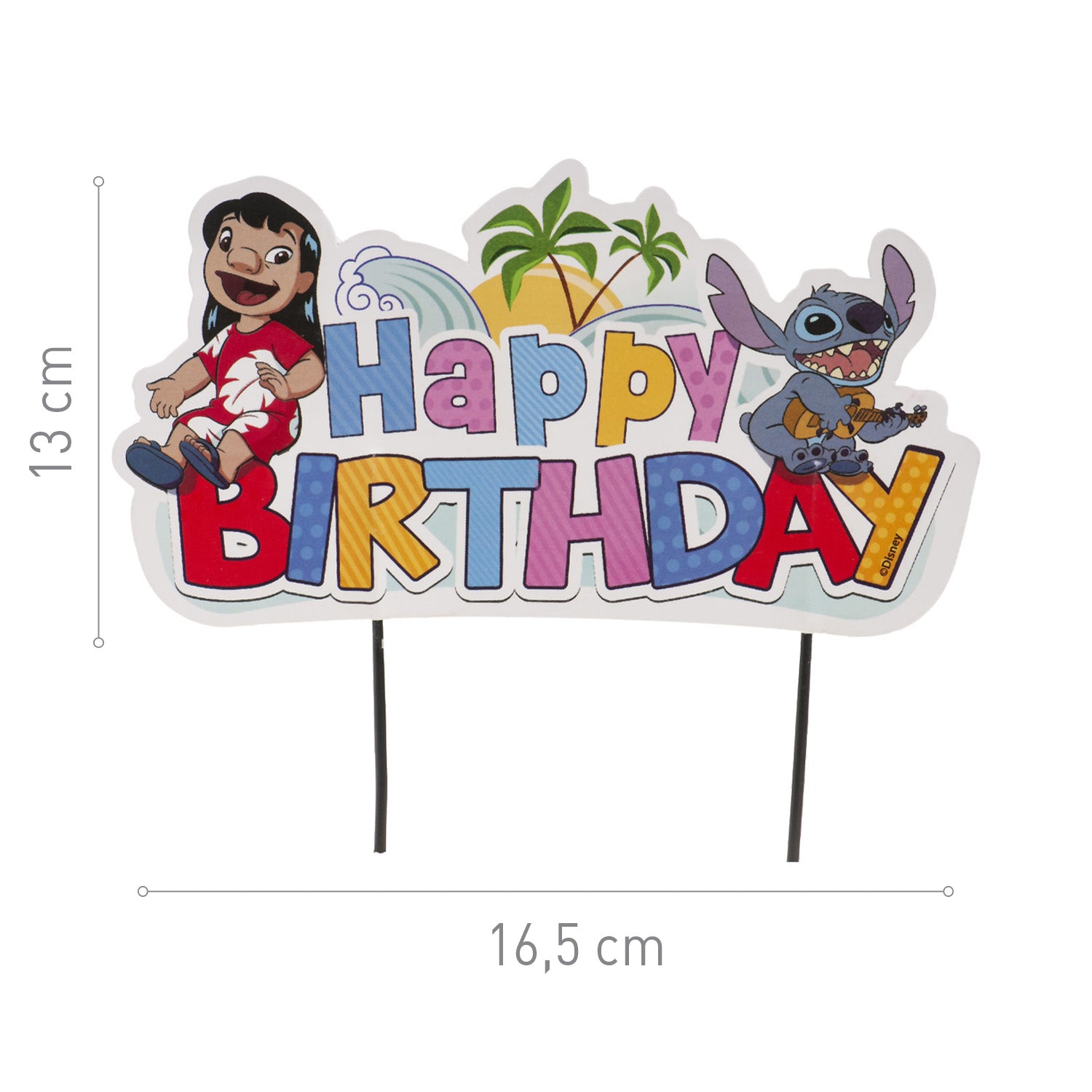 CAKE TOPPERS DI CARTA STITCH 17,5CM