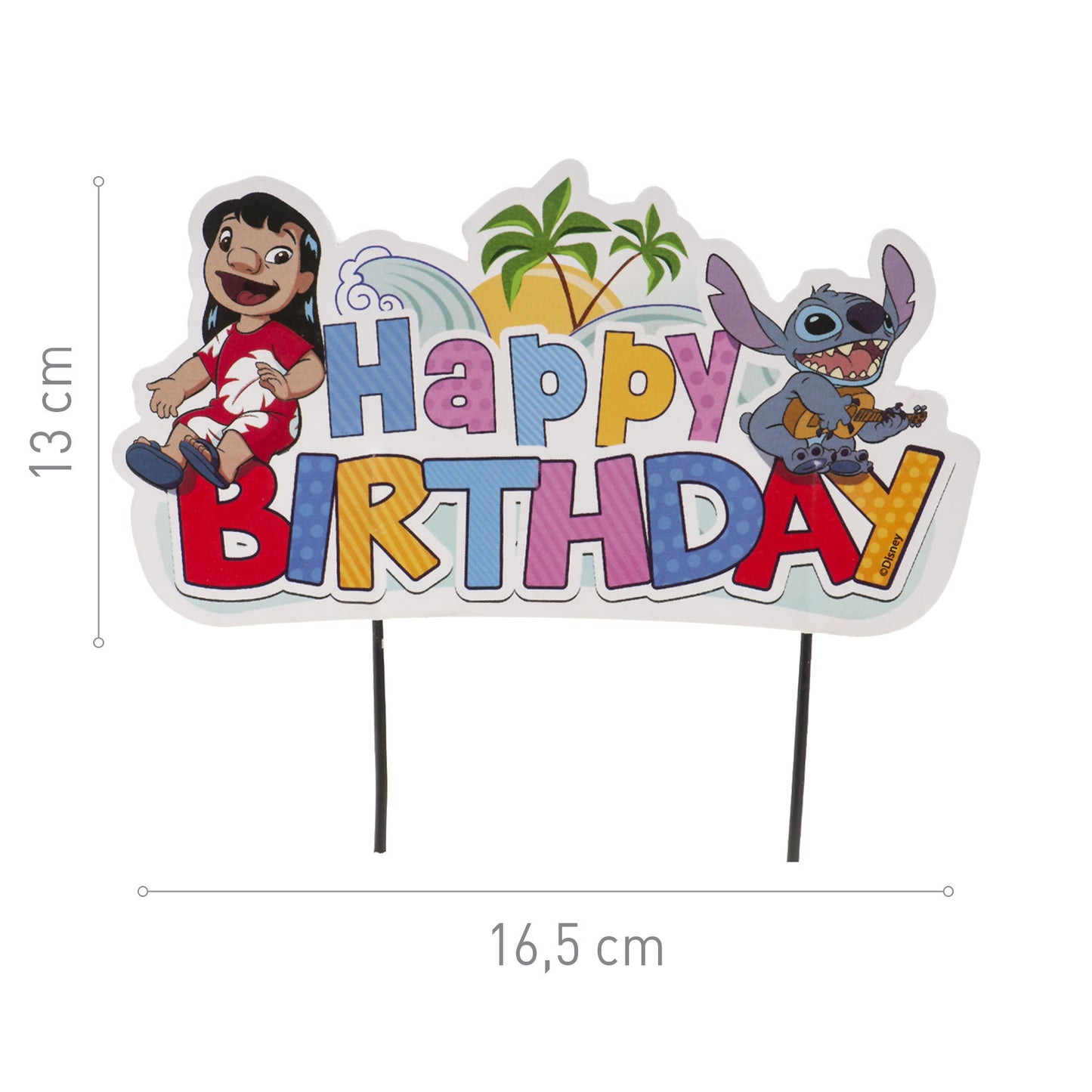 CAKE TOPPERS DI CARTA STITCH 17,5CM