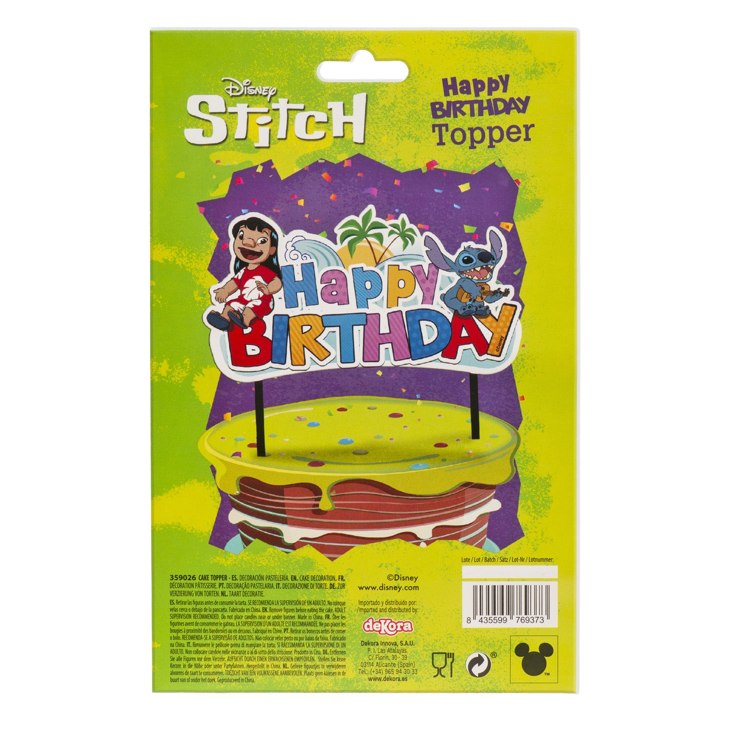 CAKE TOPPERS DI CARTA STITCH 17,5CM