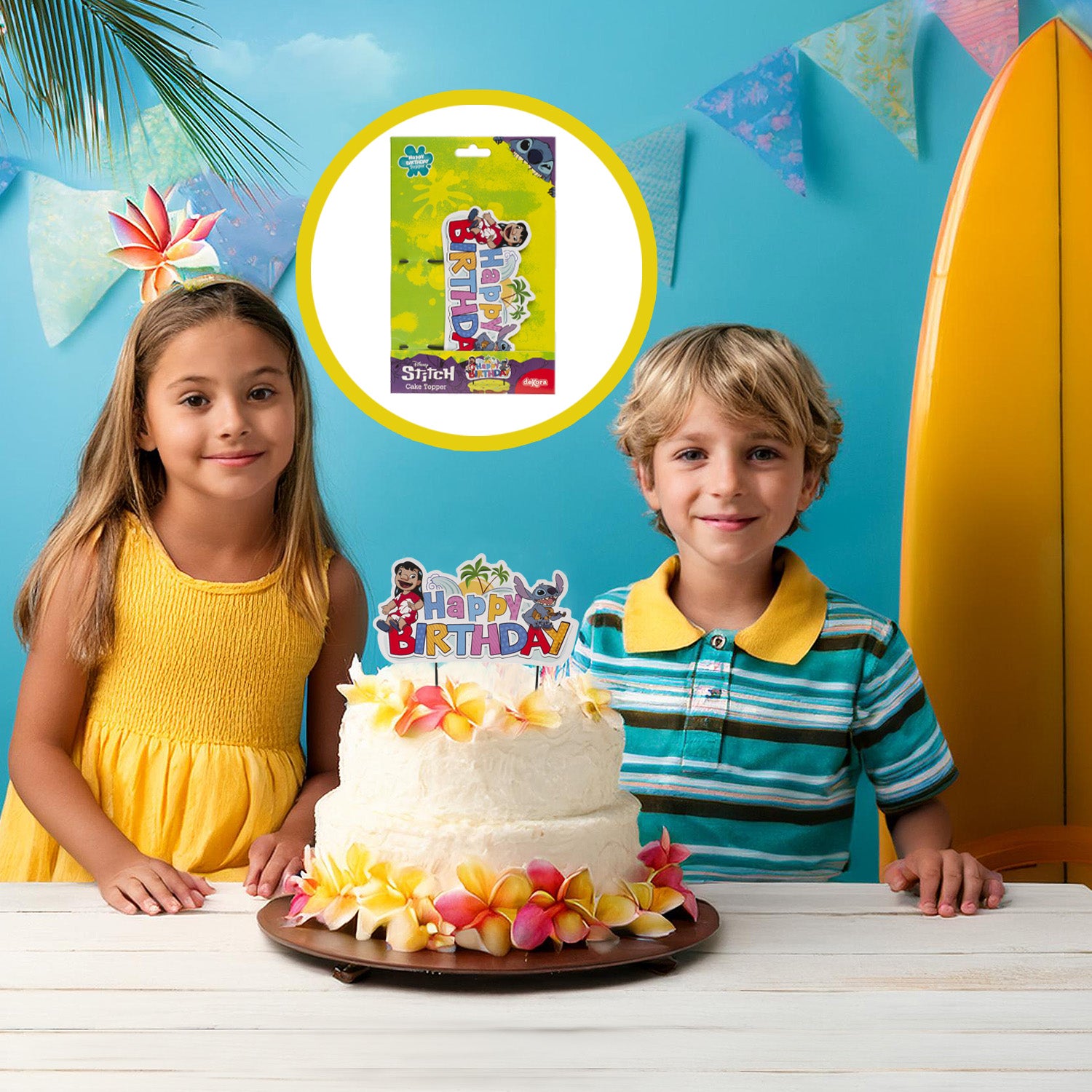 CAKE TOPPERS DI CARTA STITCH 17,5CM