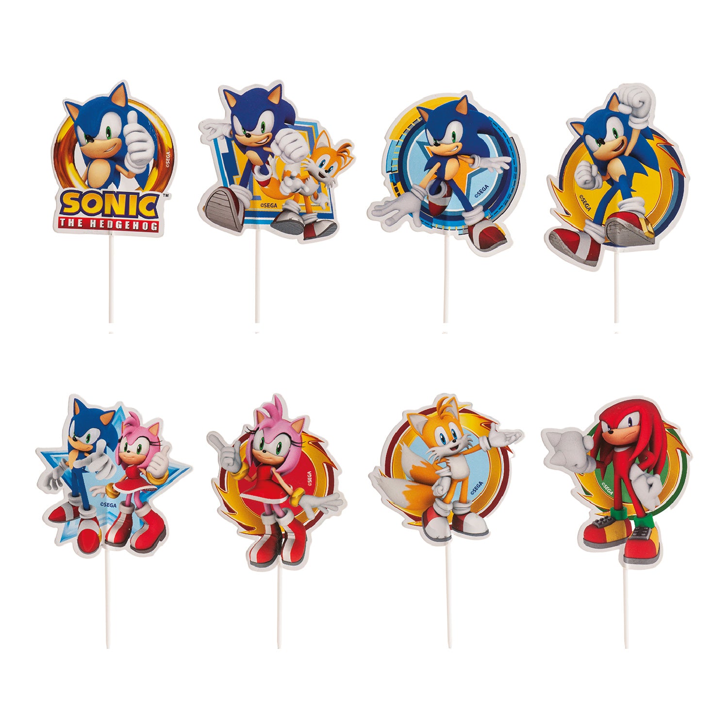 CAKE TOPPERS PAPEL SONIC 16 UNID