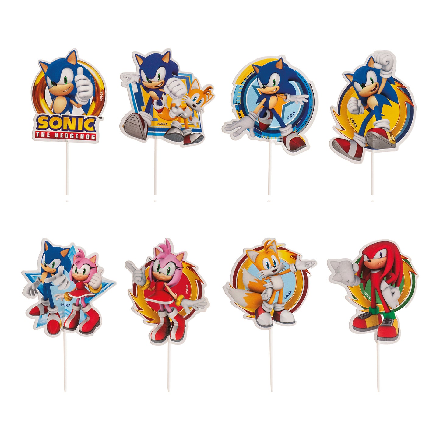 CAKE TOPPER PAPEL SONIC 16 UNIDADES