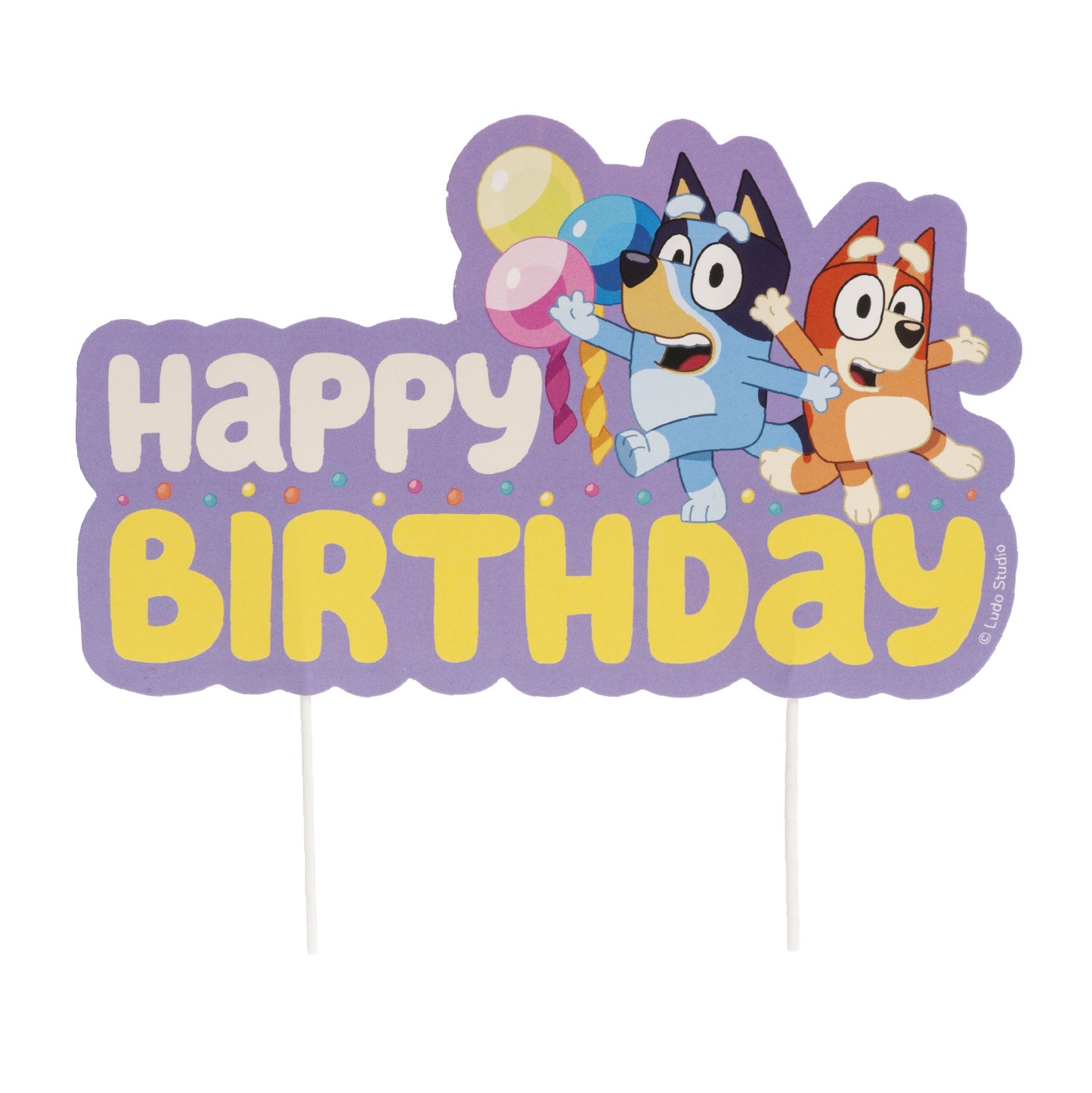 CAKE TOPPERS PAPEL BLUEY Y BINGO 16,5CM