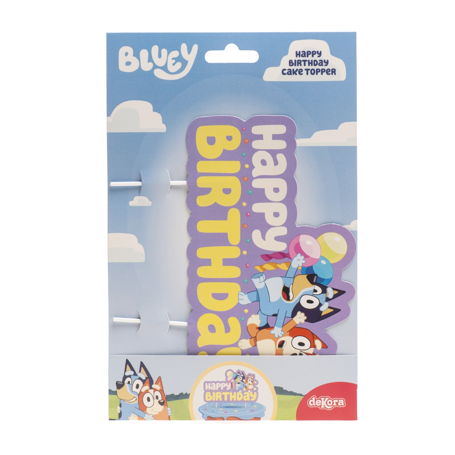 CAKE TOPPERS PAPEL BLUEY Y BINGO 16,5CM