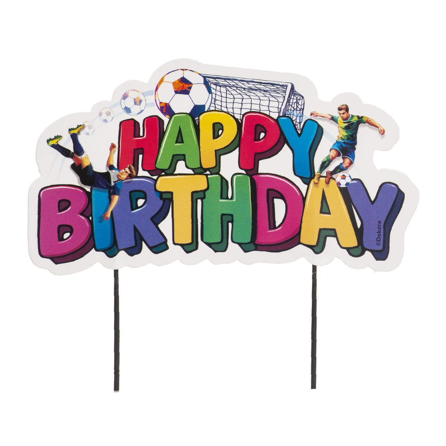 CAKE TOPPERS EN PAPIER FOOTBALL 17,5CM