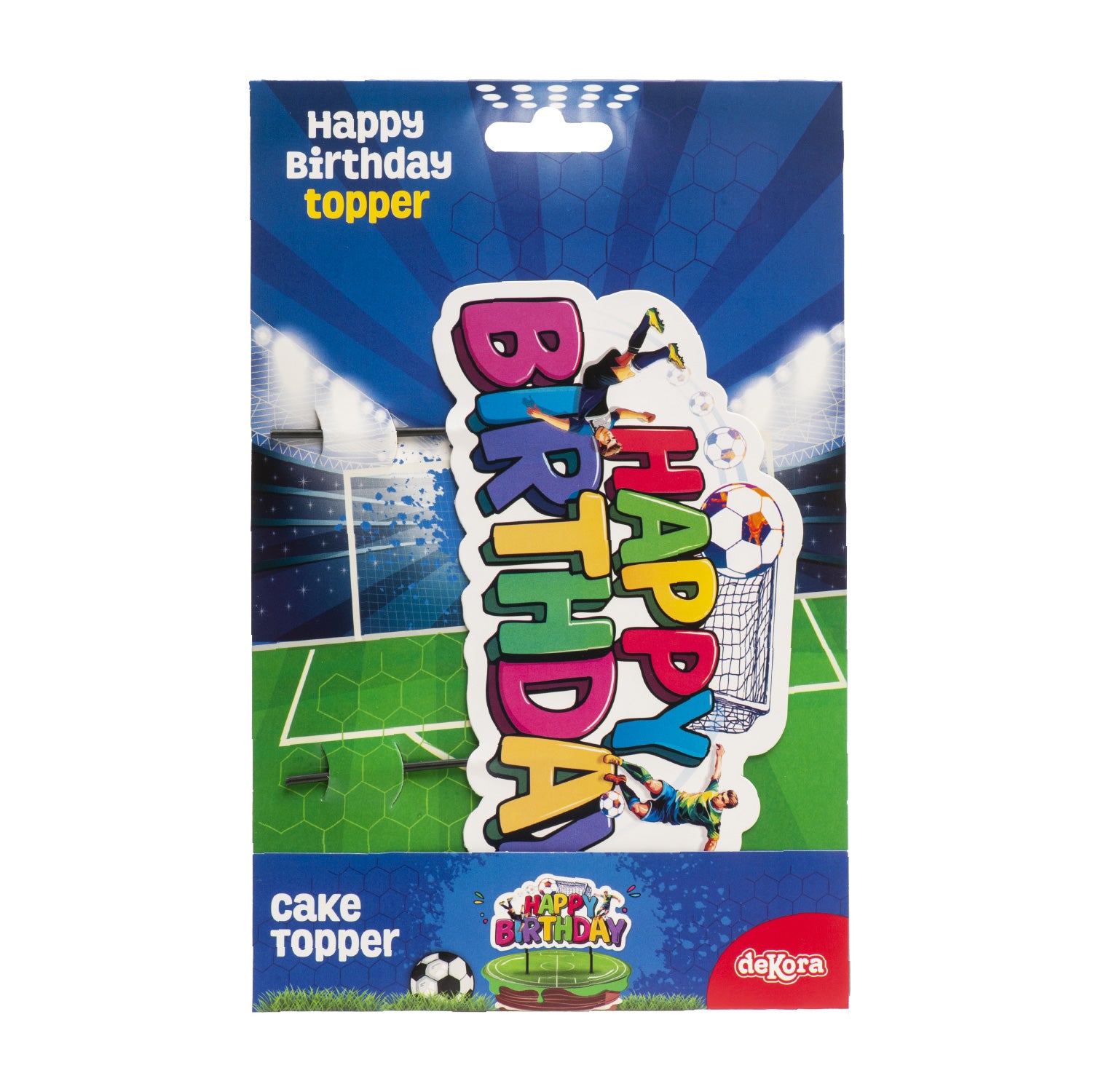 CAKE TOPPERS EN PAPIER FOOTBALL 17,5CM