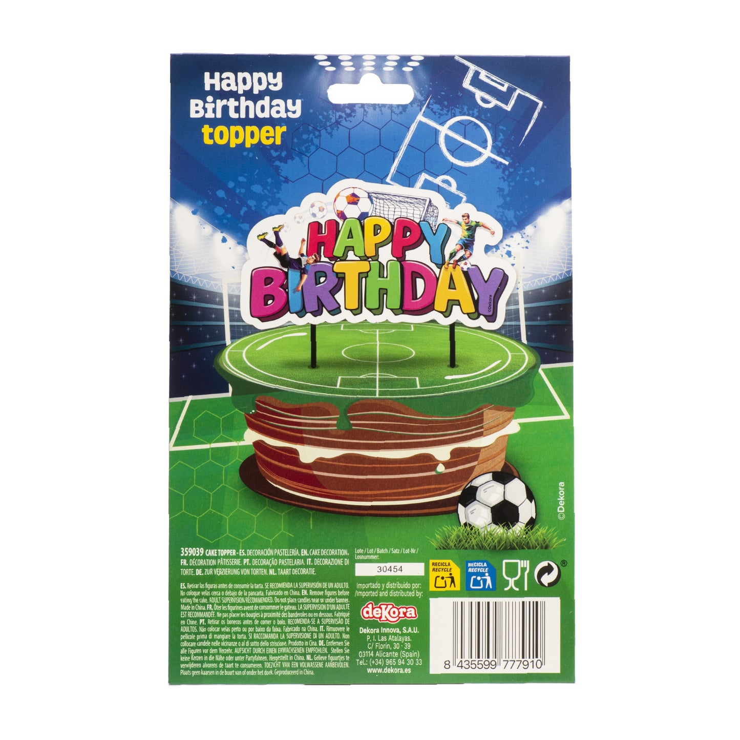 CAKE TOPPERS PAPEL FÚTBOL 16,5CM