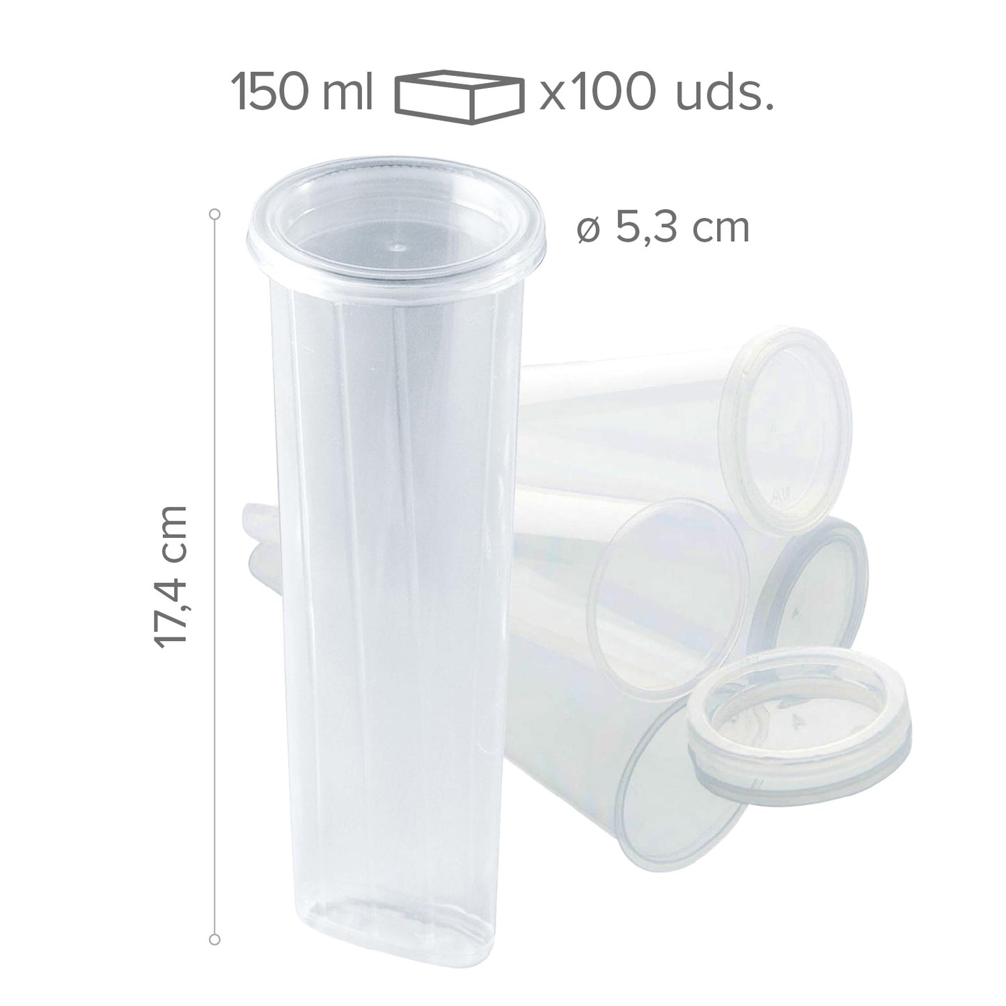 STAMPO PER GELATO Ø 53 H174 MM - 100 PZ.
