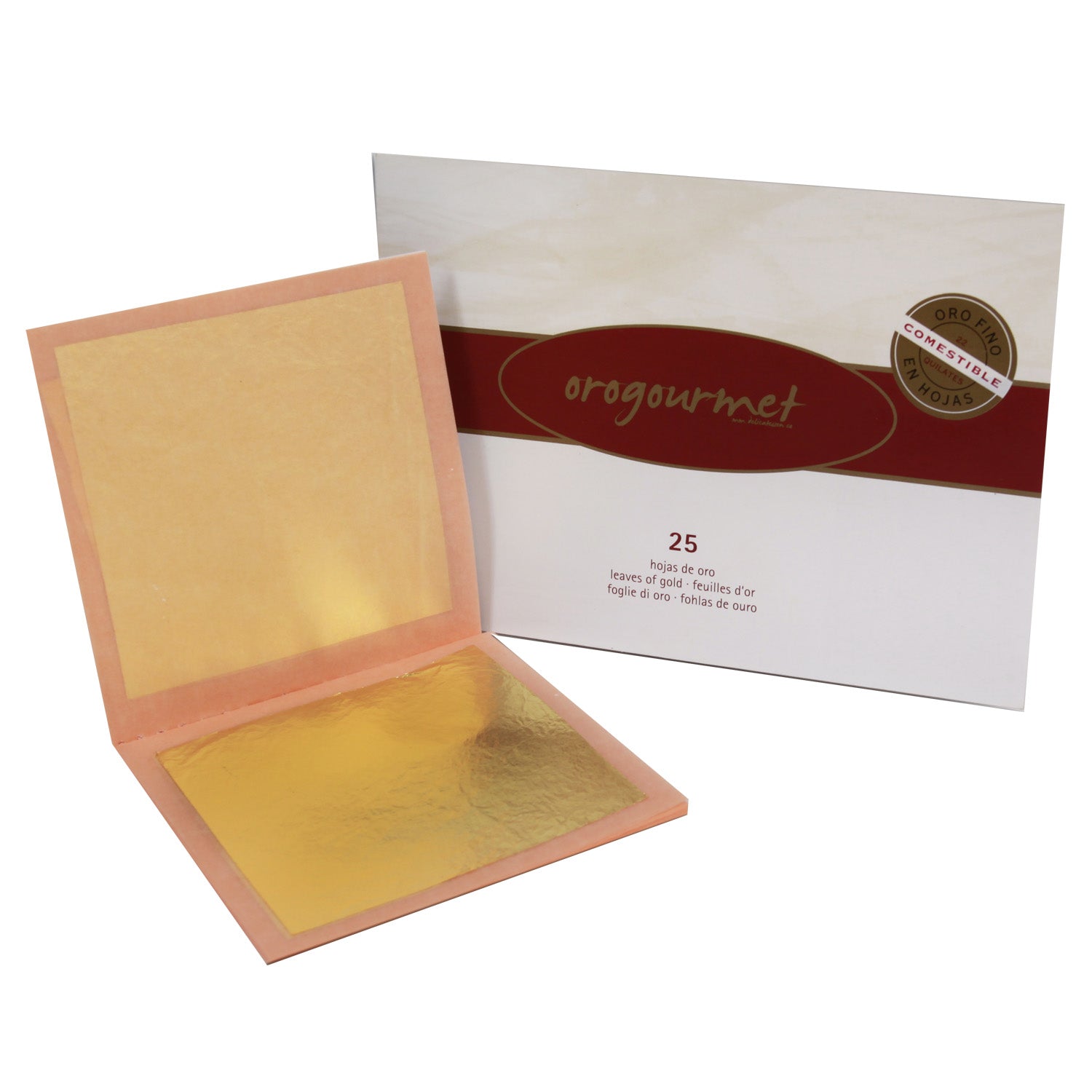 25 GOLD EDIBLE SHEETS 8X8 CM