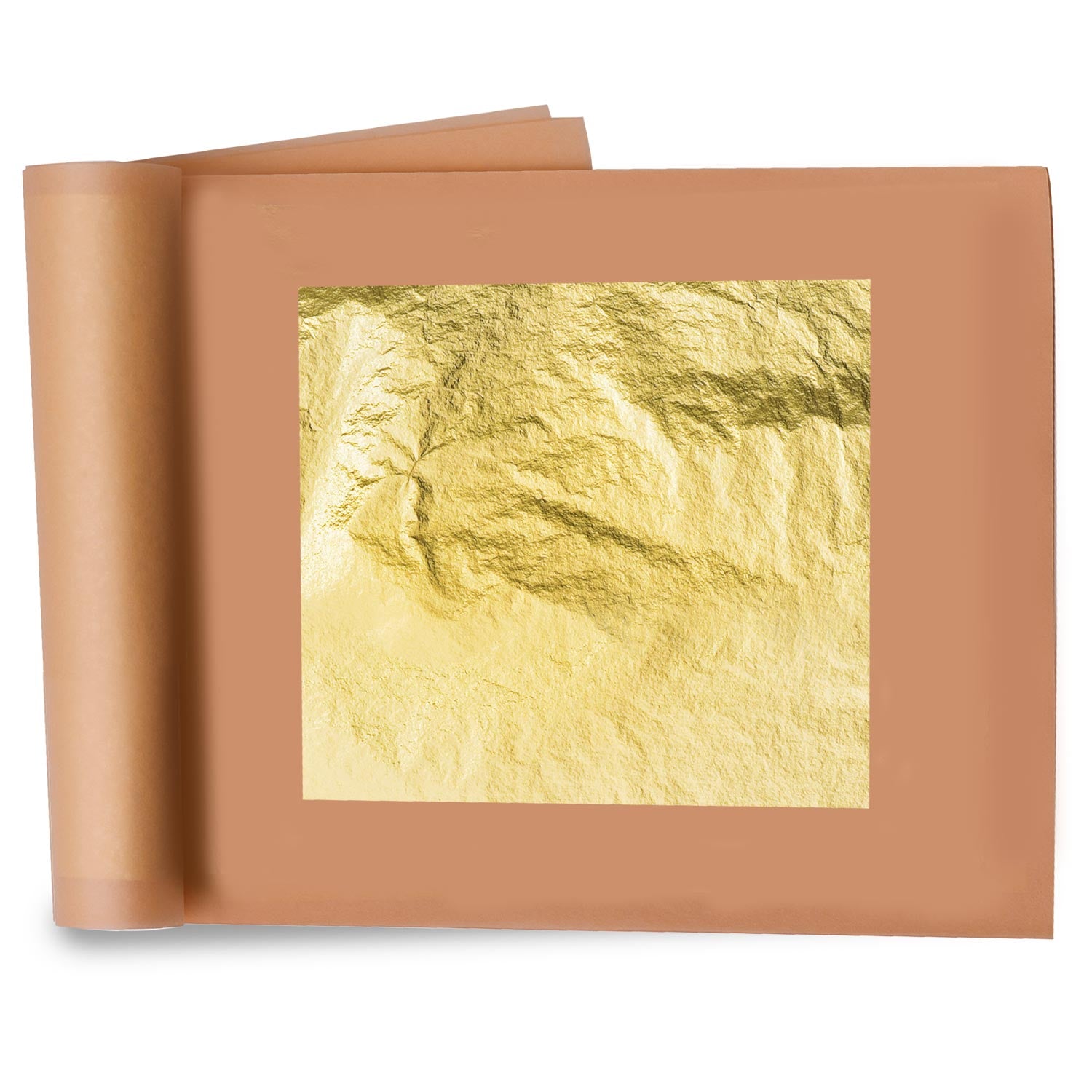 12 GOLD SHEETS 5X5 CM