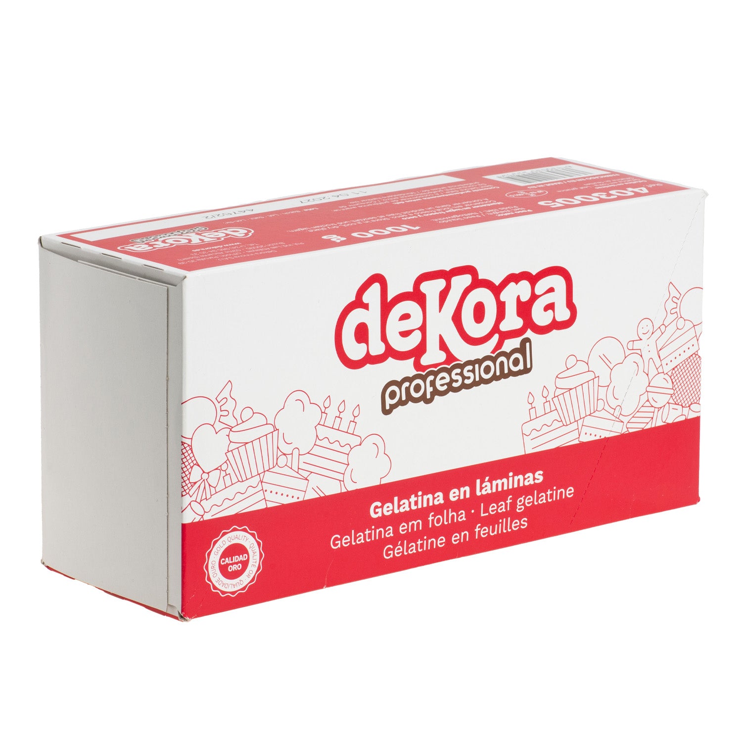 GELATINA EN HOJAS FINAS - CALIDAD ORO +/- 220 BLOOM 1KG