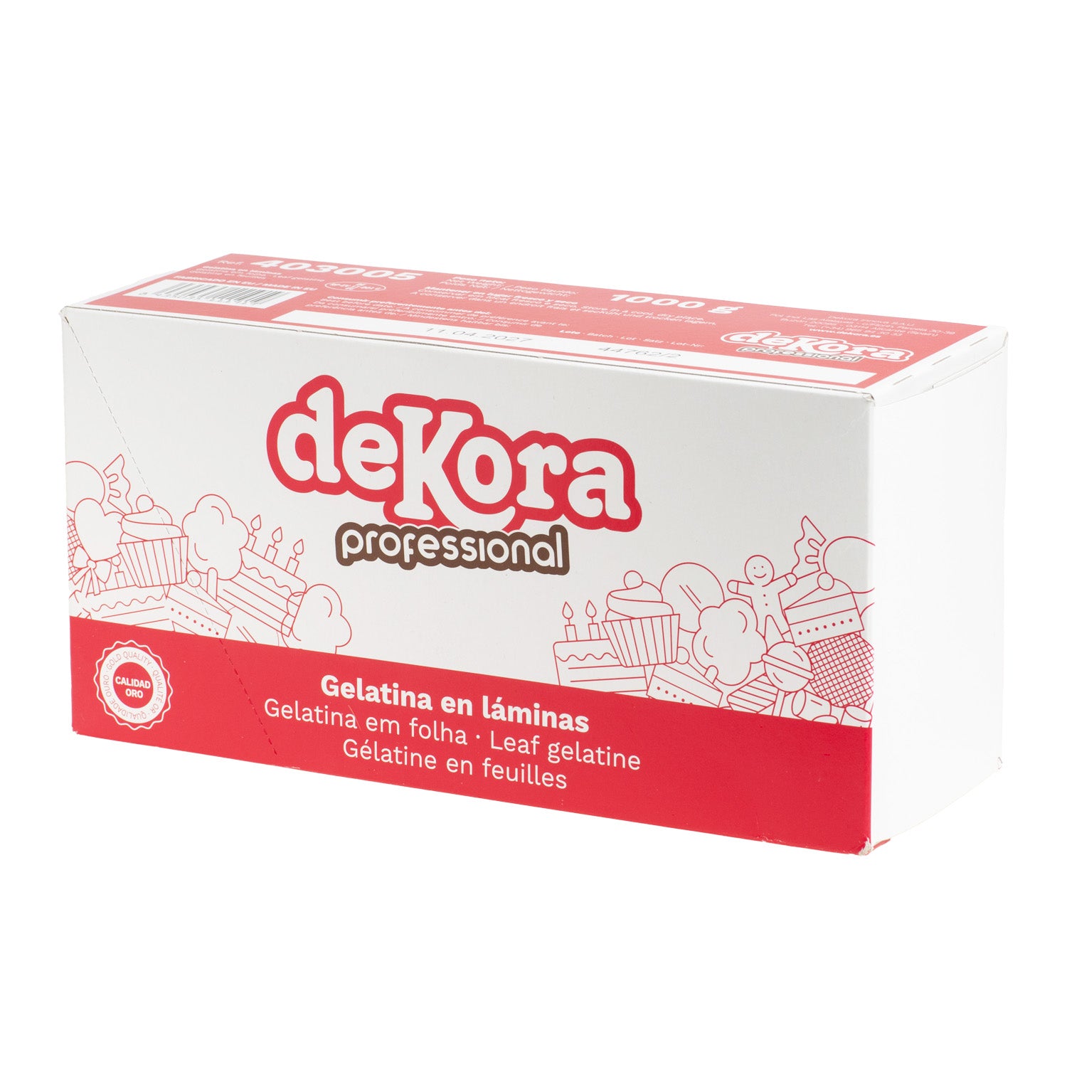 GELATINA EN HOJAS FINAS - CALIDAD ORO +/- 220 BLOOM 1KG