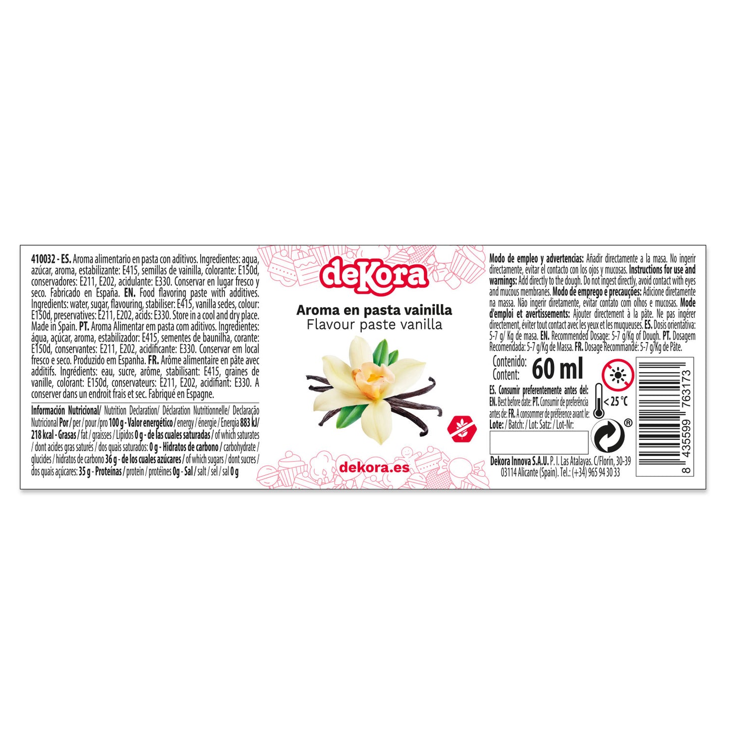 AROMA EN PASTA DE VAINILLA 60ML