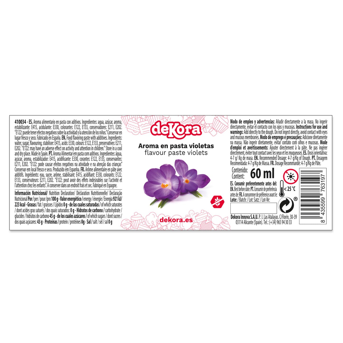 AROMA EN PASTA DE VIOLETAS 60ML