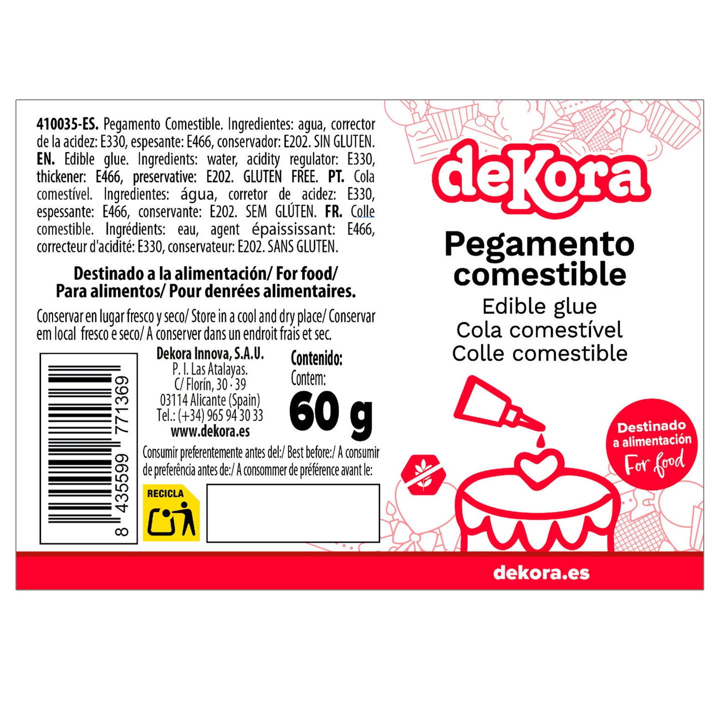SCATOLA DI COLLA EDIBILE 9 VASETTI X 60GR