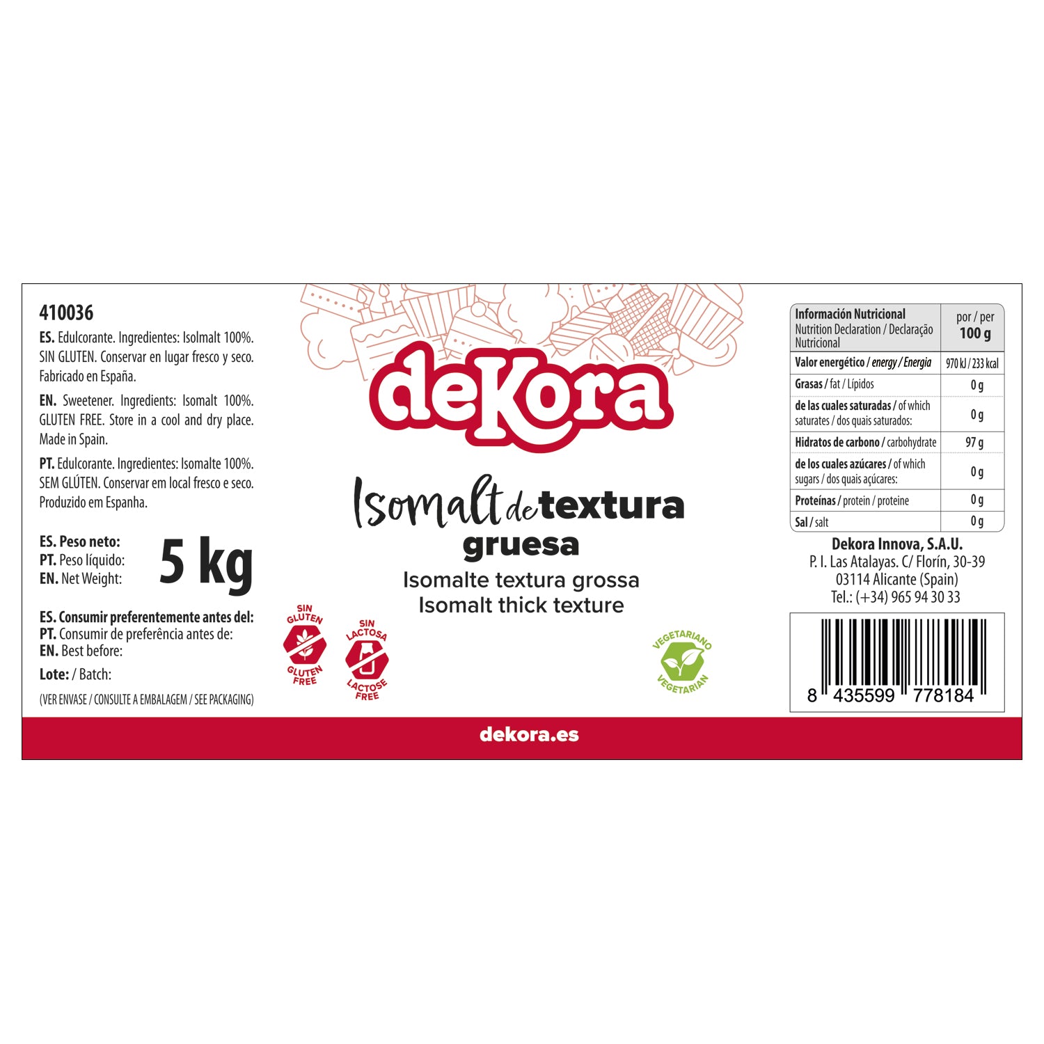ISOMALT THICK TEXTURE 5KG