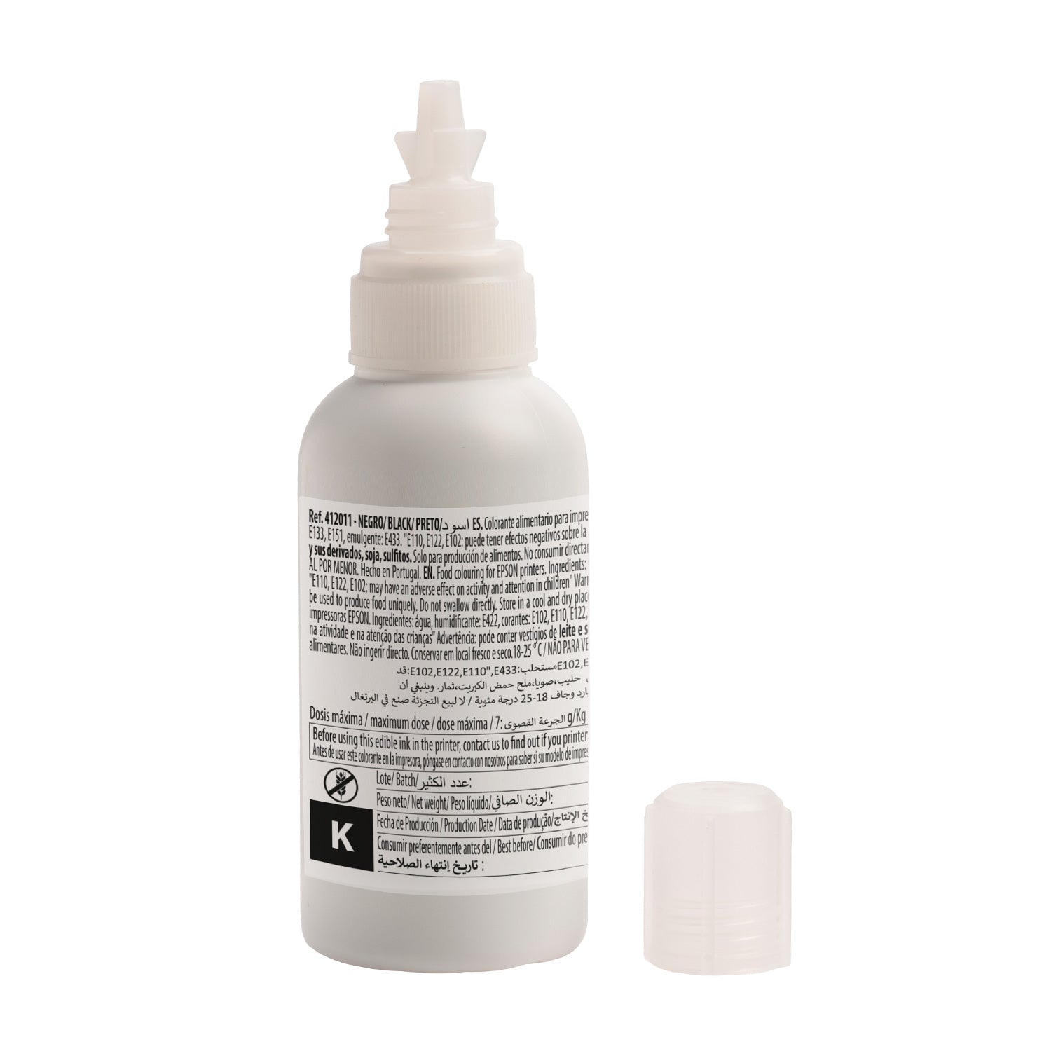 BOCCETTA COLORANTE NERO 100CC PER CARTUCCE EPSON