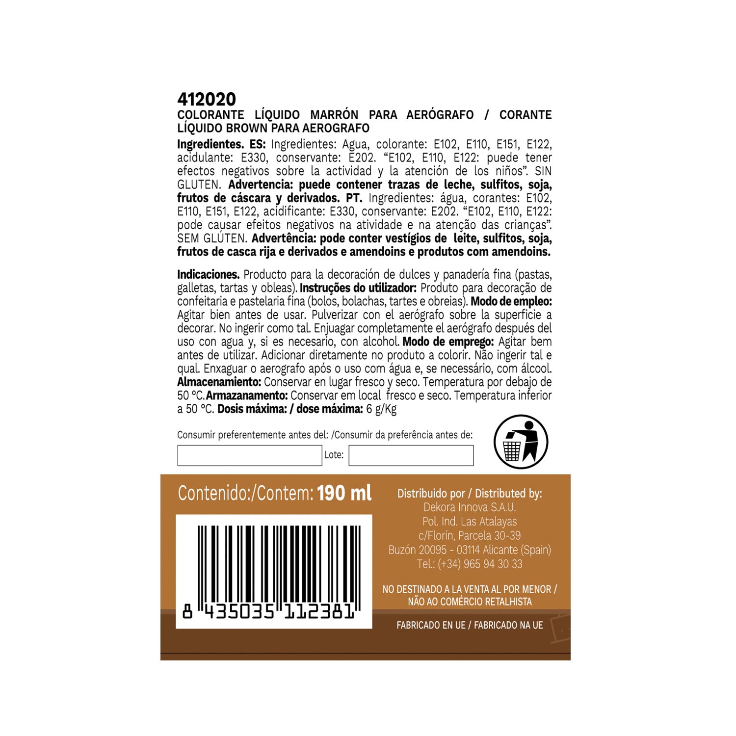 COLORANTE MARRONE AEROGRAFO