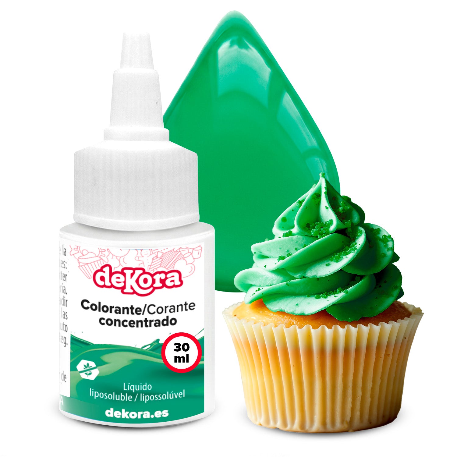 COLORANTE CONCENTRADO VERDE LIQ. LIPOSILUBLE 30ML
