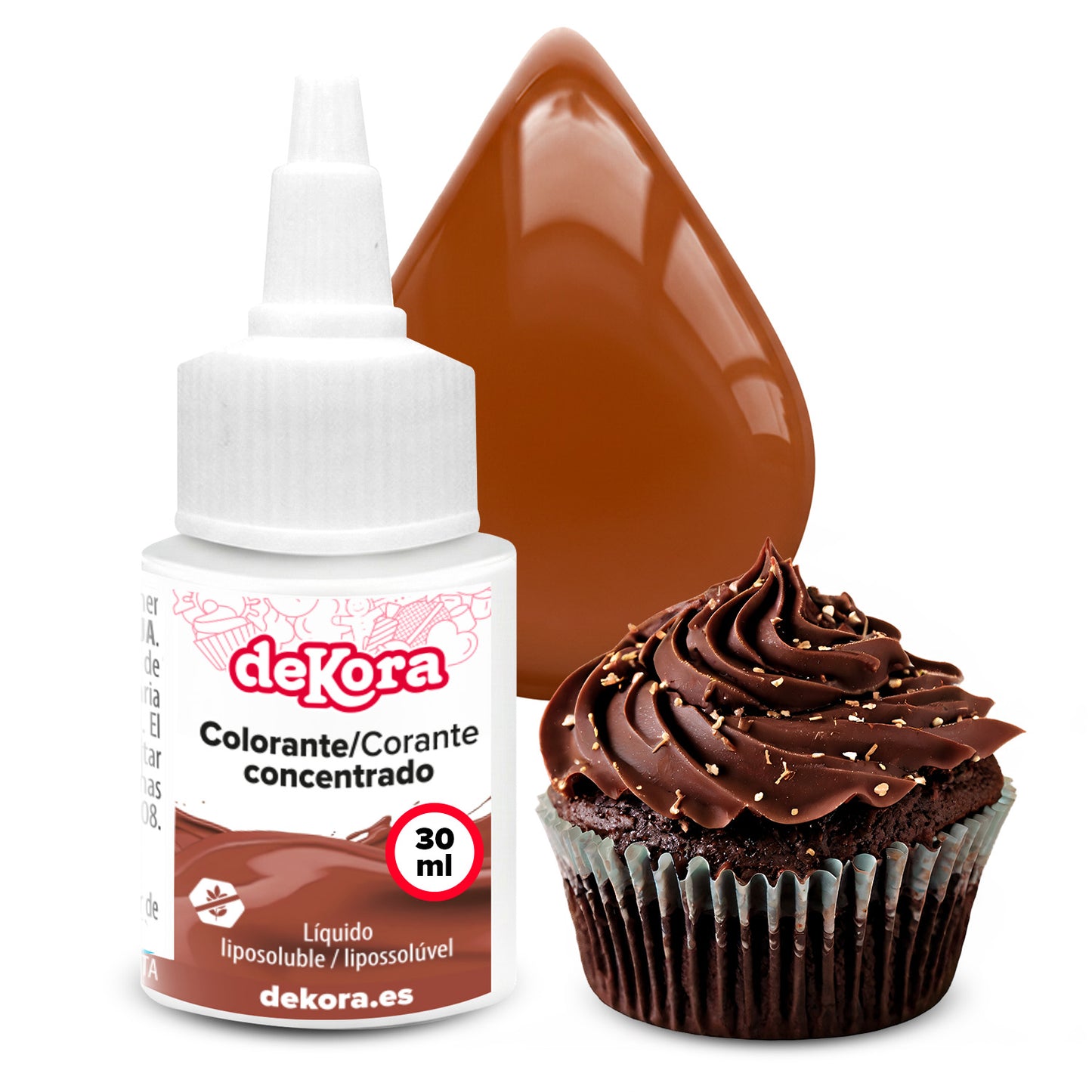 COLORANTE CONCENTRADO LIQUIDO MARRÓN 30ML