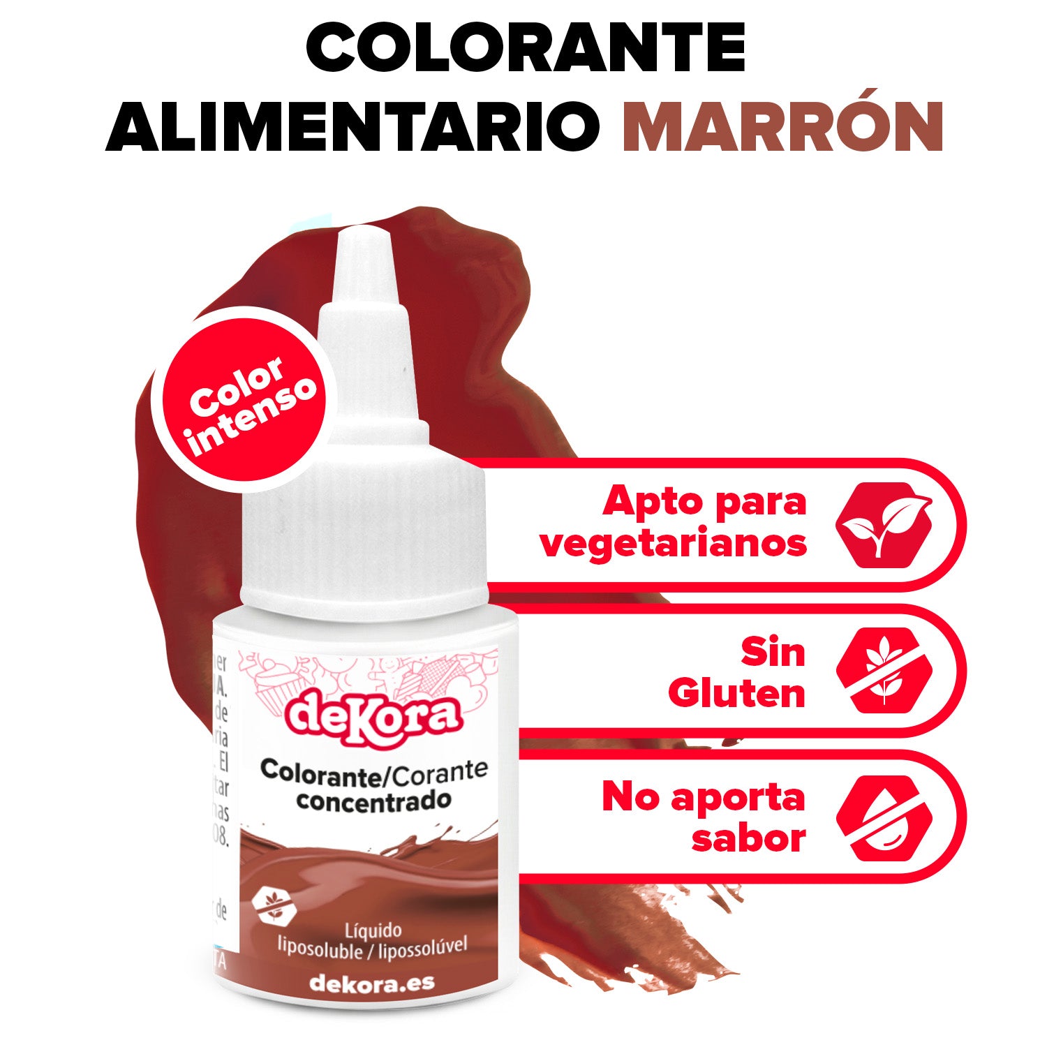 COLORANTE CONCENTRADO LIQUIDO MARRÓN 30ML