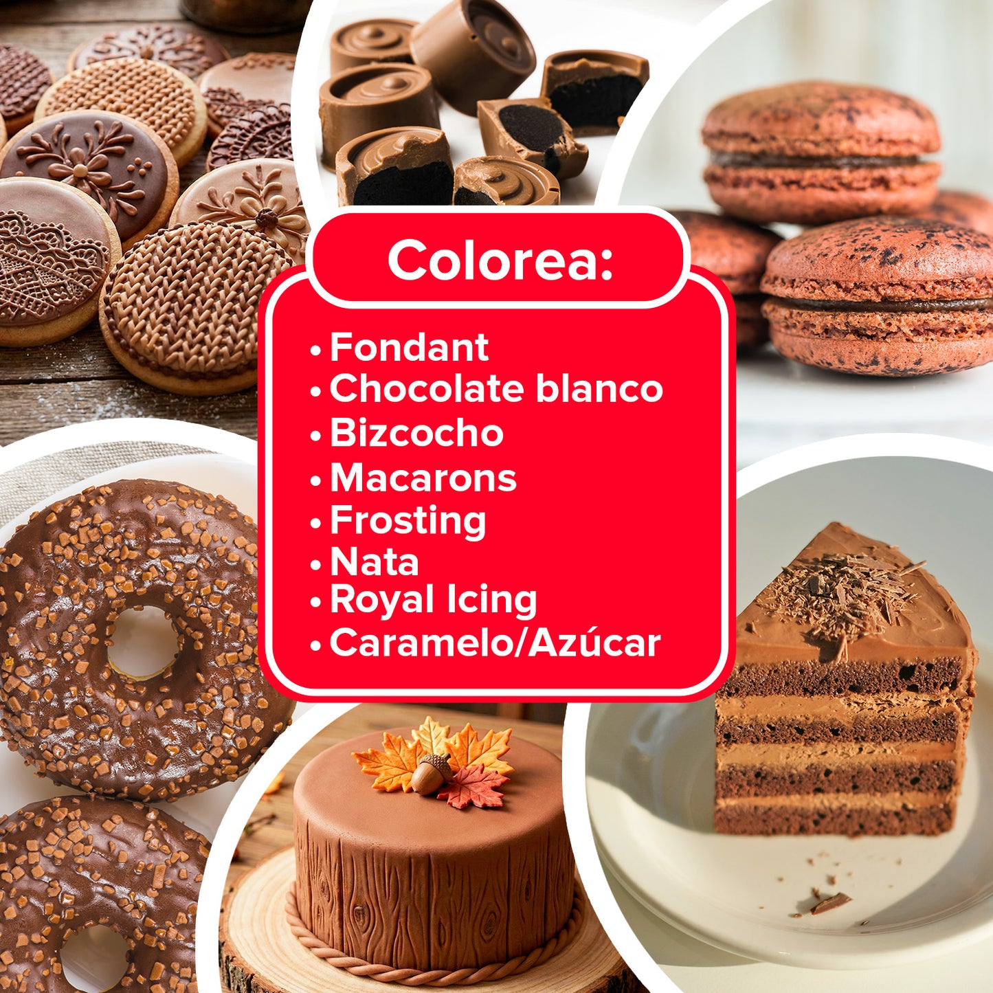 COLORANTE CONCENTRADO LIQUIDO MARRÓN 30ML