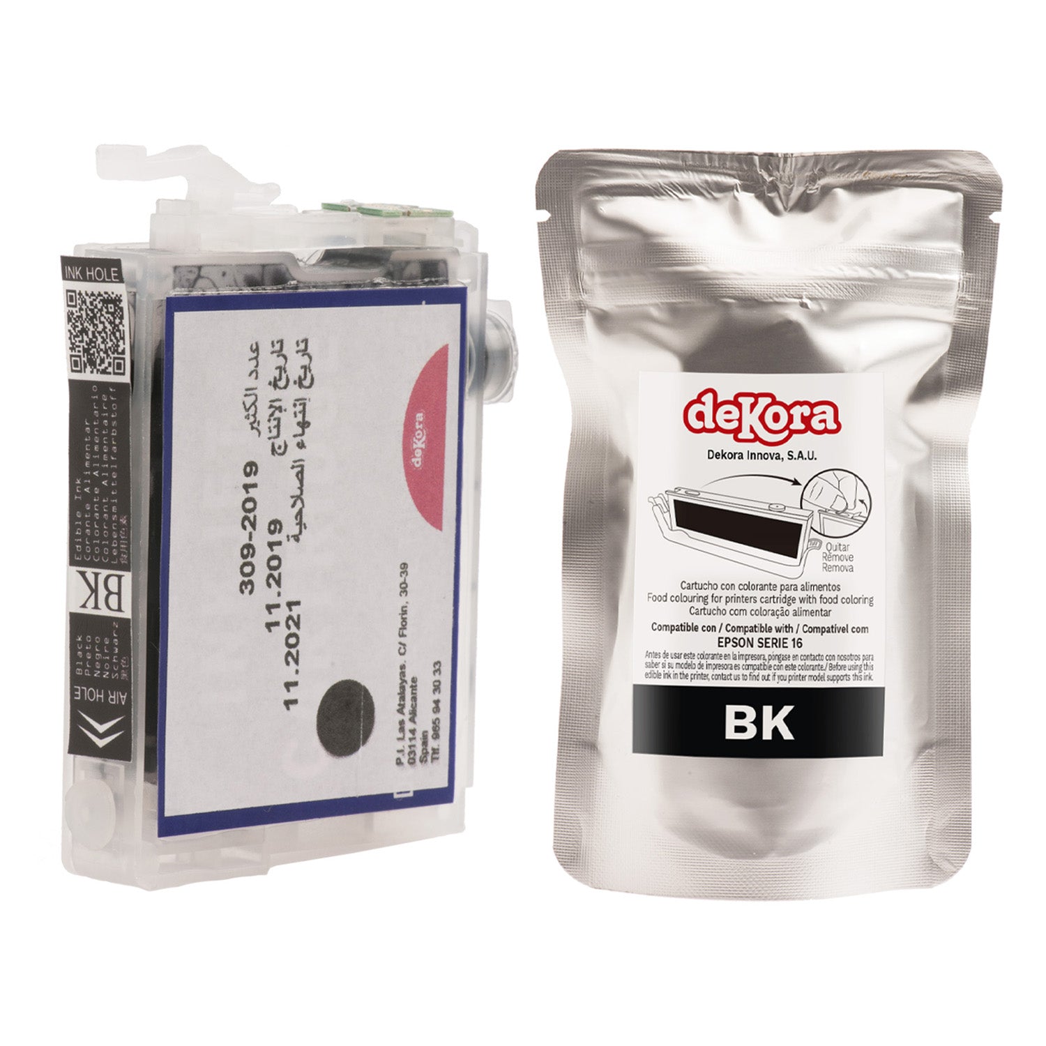 BLACK EDIBLE INK CARTRIDGE FOR EPSON SERIE 16