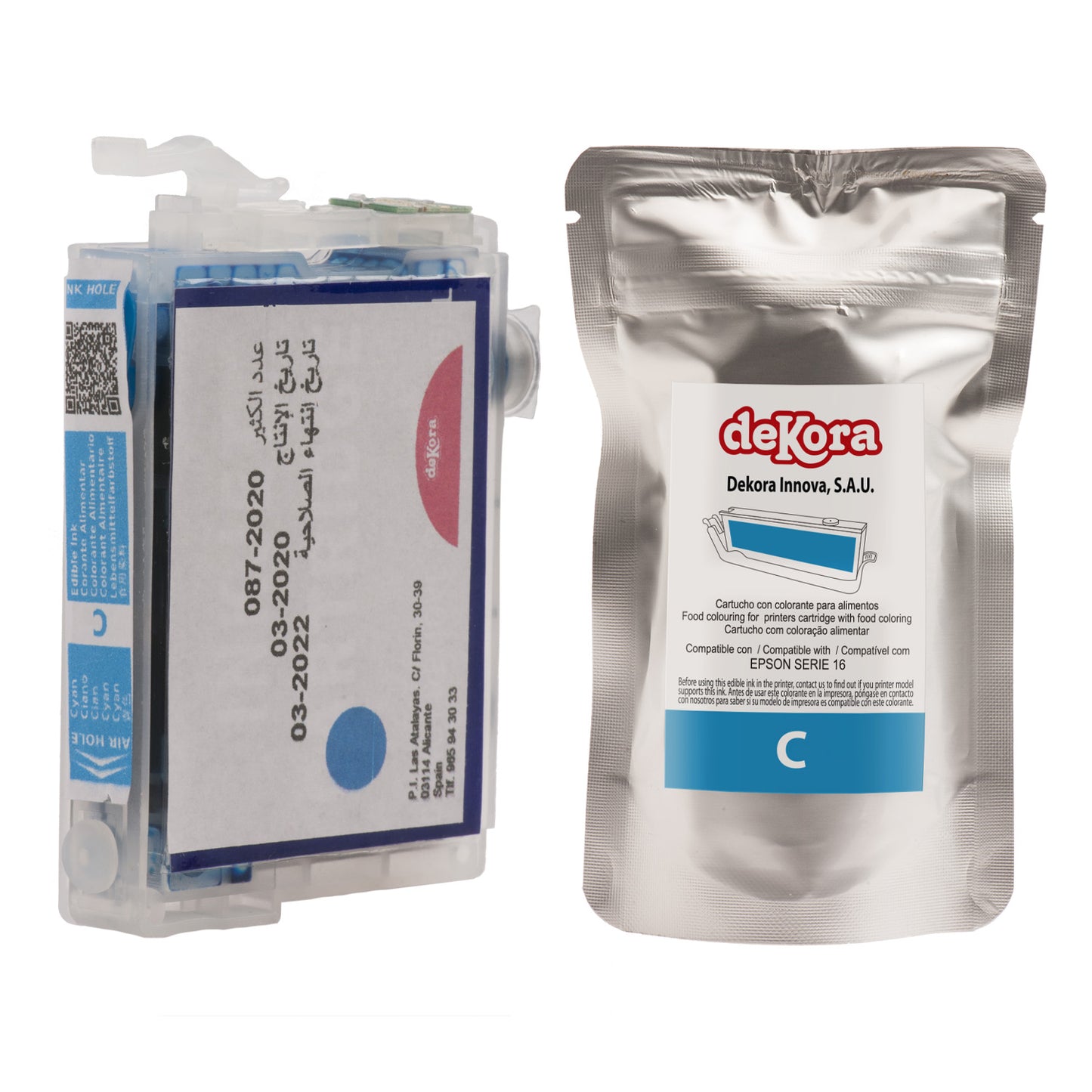 CYAN EDIBLE INK CARTRIDGE FOR EPSON SERIE 16