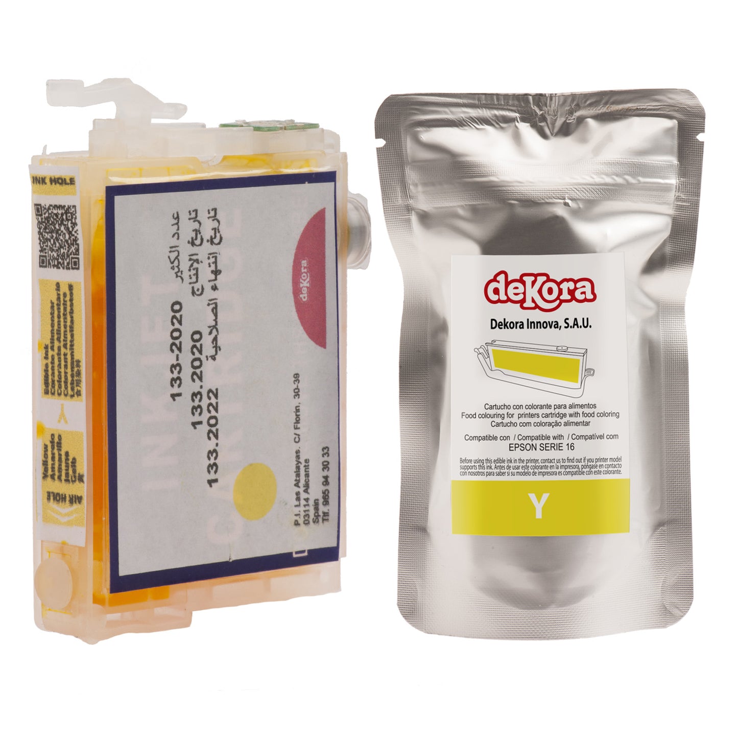 YELLOW EDIBLE INK CARTRIDGE FOR EPSON SERIE 16