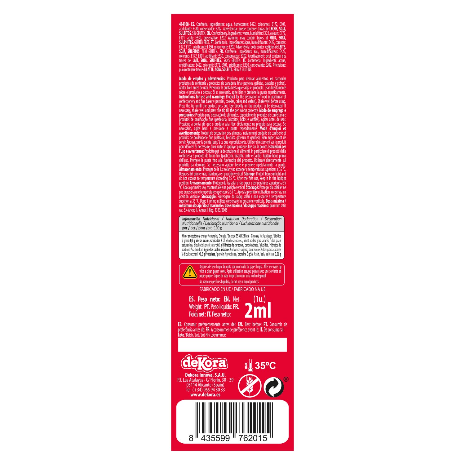 PENNARELLO ALIMENTARE ORO PERLATO