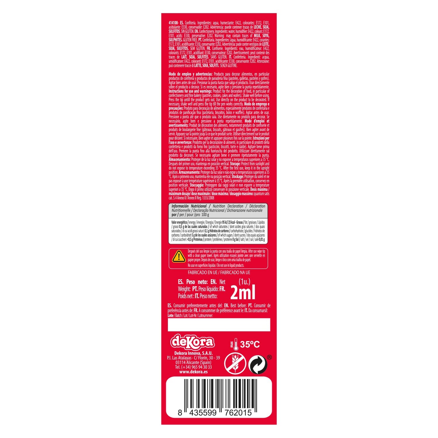 PENNARELLO ALIMENTARE ORO PERLATO