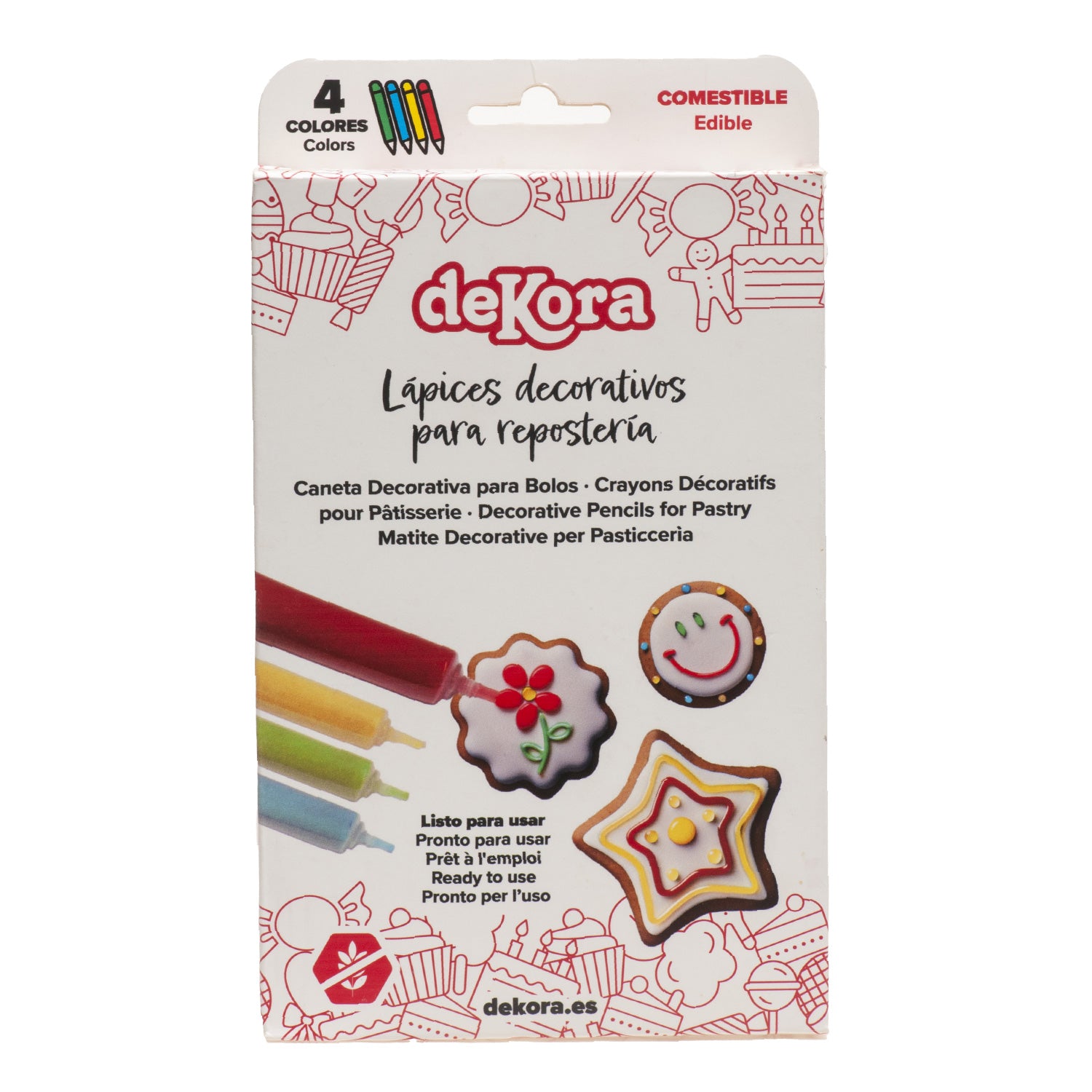 SET 4 COLOUR ICING GEL (4X19G)