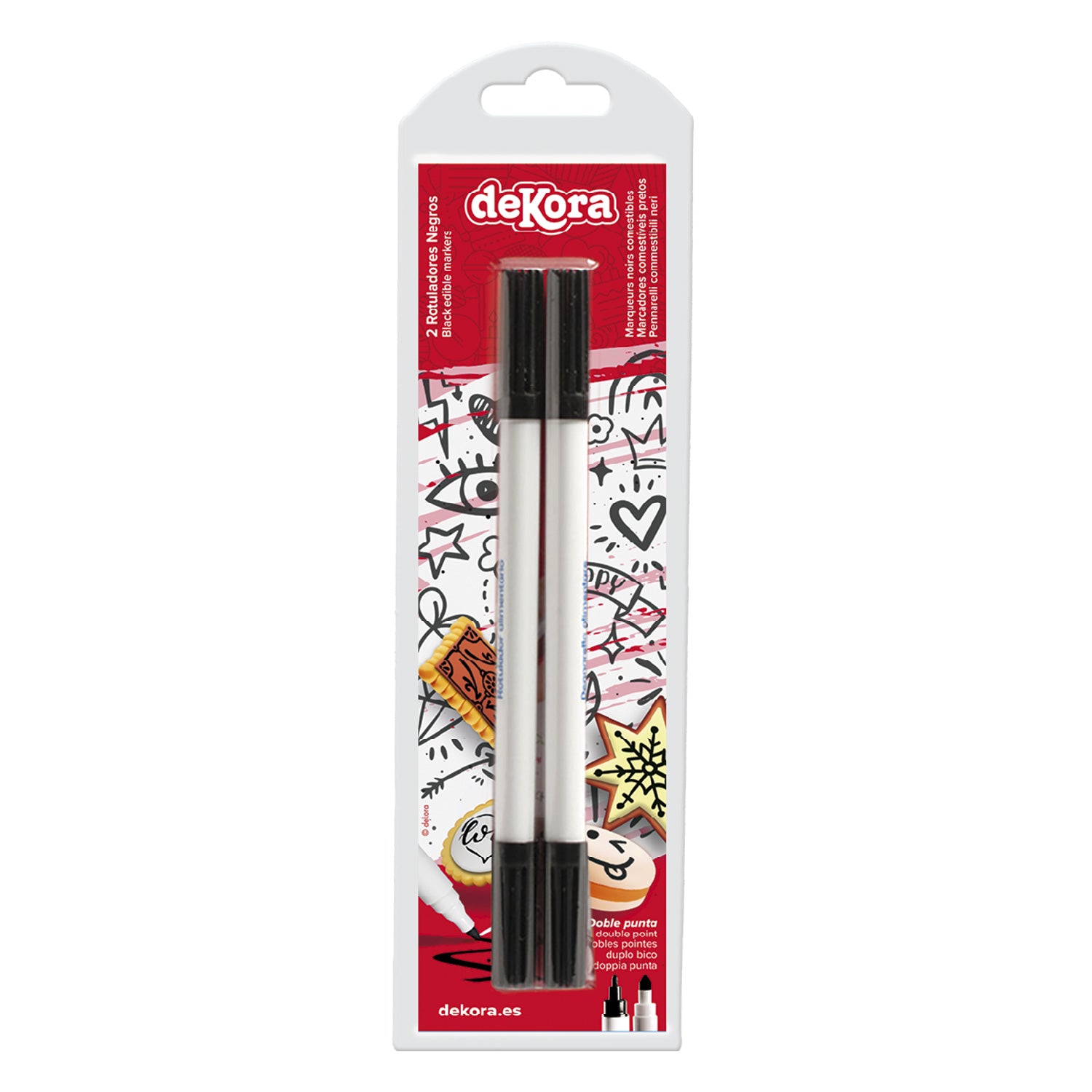 MARKING PEN DOUBLE TIP BLACK COLOUR 2U