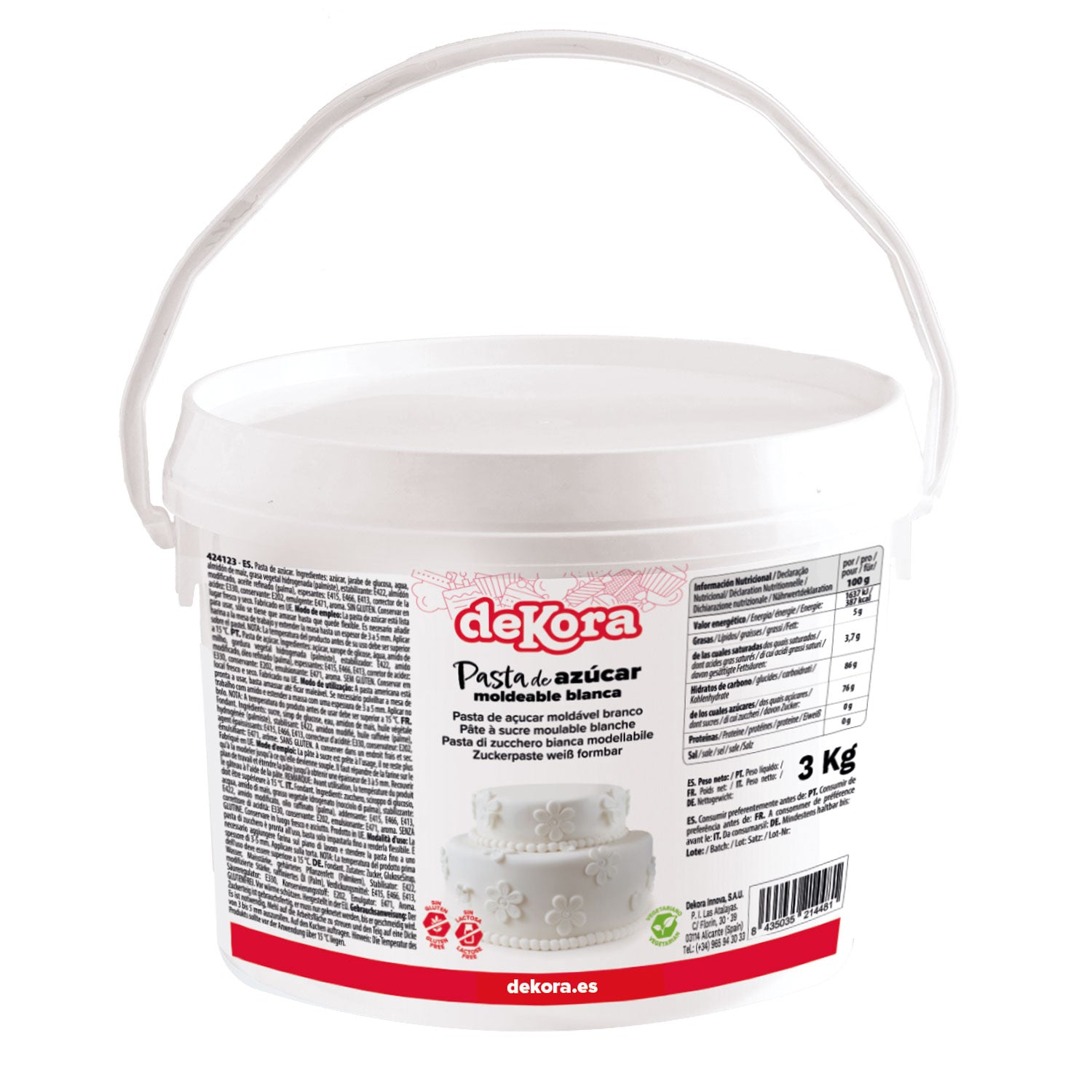 PASTA DE AÇÚCAR P/ MOLDAR BRANCA 3 KG