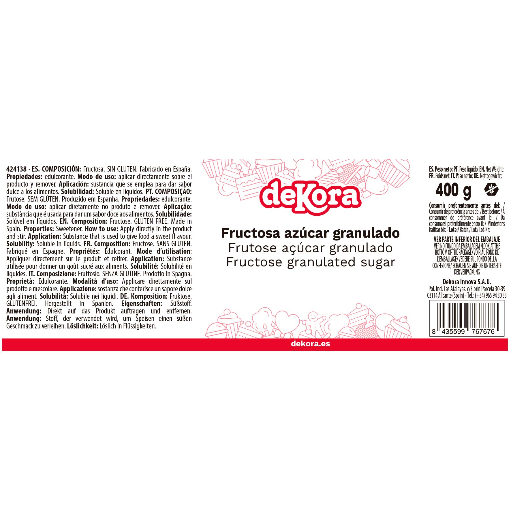 FRUCTOSE 400 GR