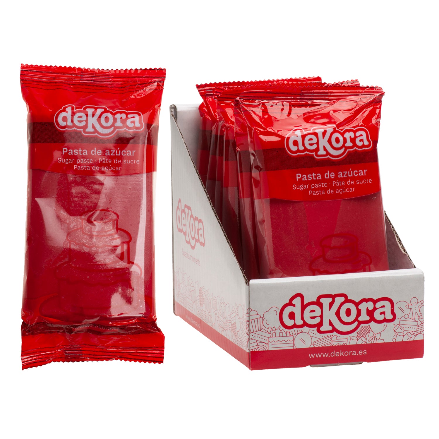 PASTA DI ZUCCHERO/FONDANT ROSSO 250 GR