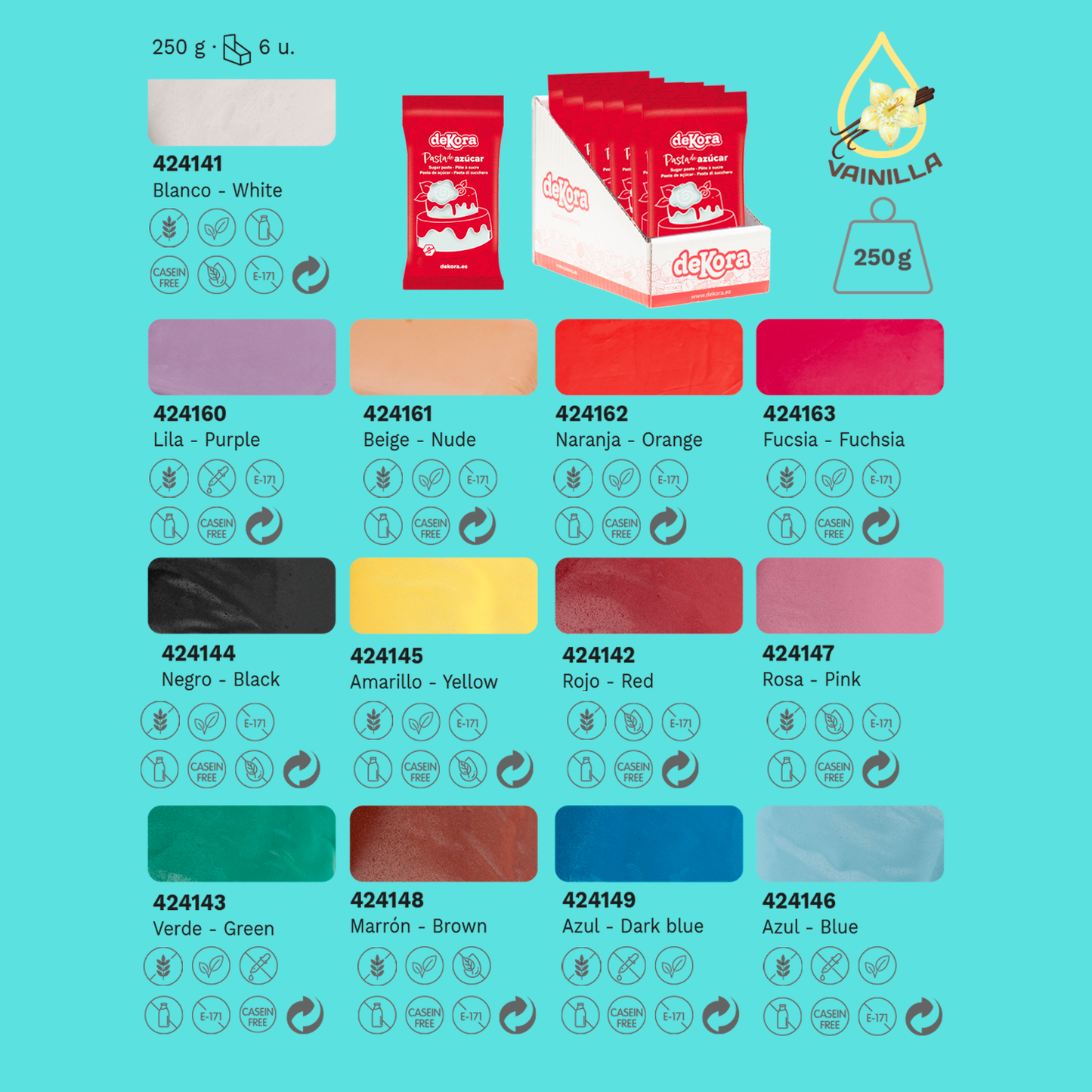 SUGAR PASTE/FONDANT RED 250 GR