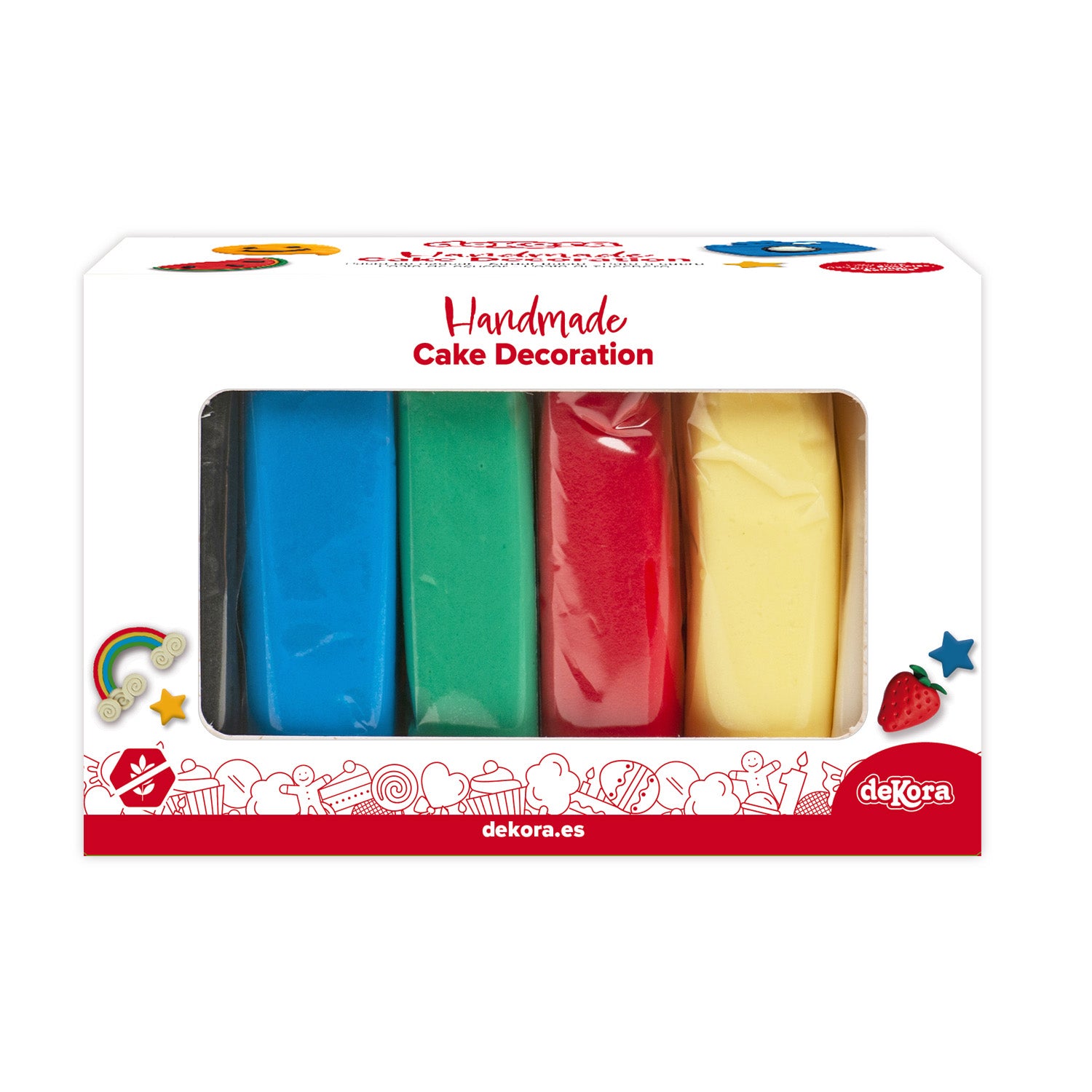SUGAR PASTE MULTIPACK ESSENTIAL COLOURS 600GR