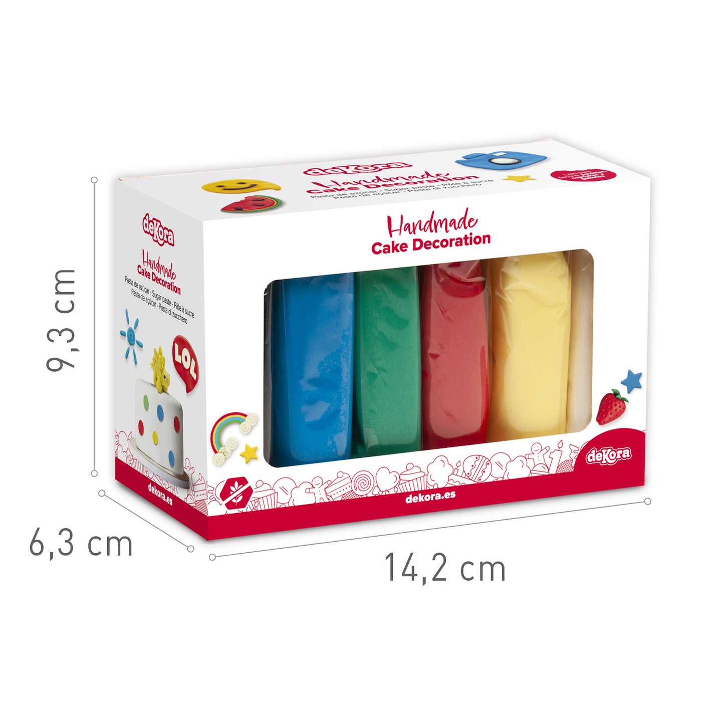 PASTA DE AÇÚCAR MULTIPACK CORES ESSENCIAIS 600GR