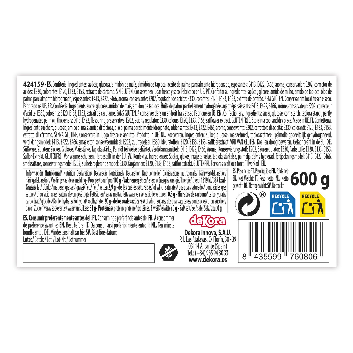 PASTA DE AÇÚCAR MULTIPACK CORES ESSENCIAIS 600GR