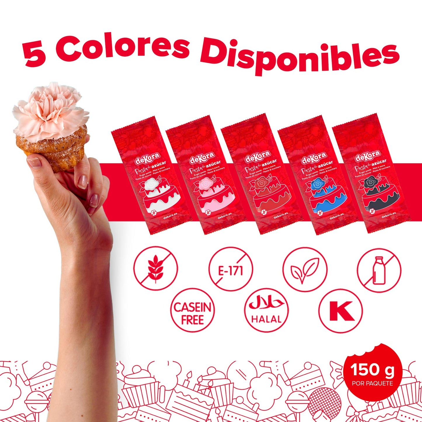 PÂTE DE SUCRE/FONDANT BLANC 150 GR