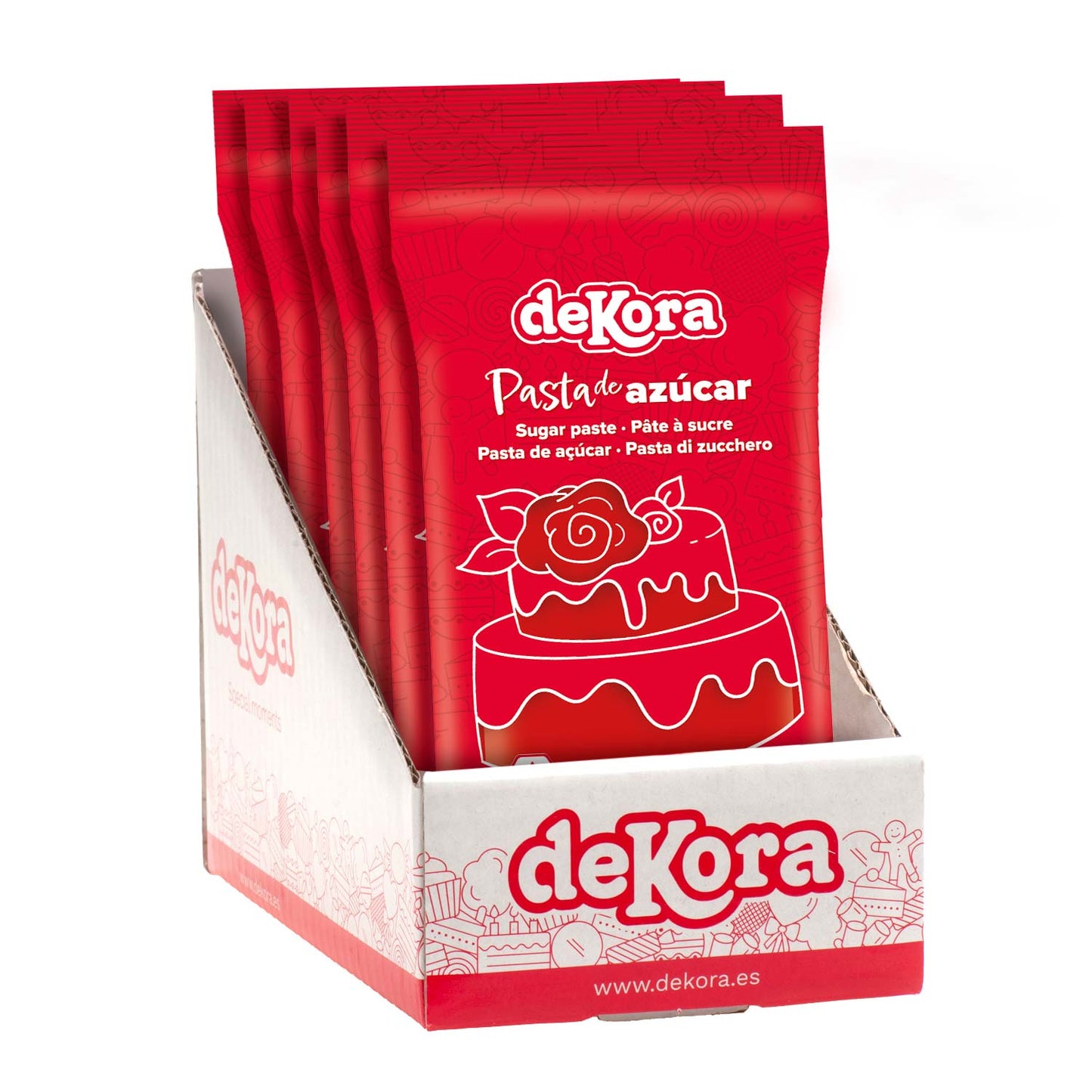 PASTA DE AÇÚCAR/FONDANT VERMELHO 150GR