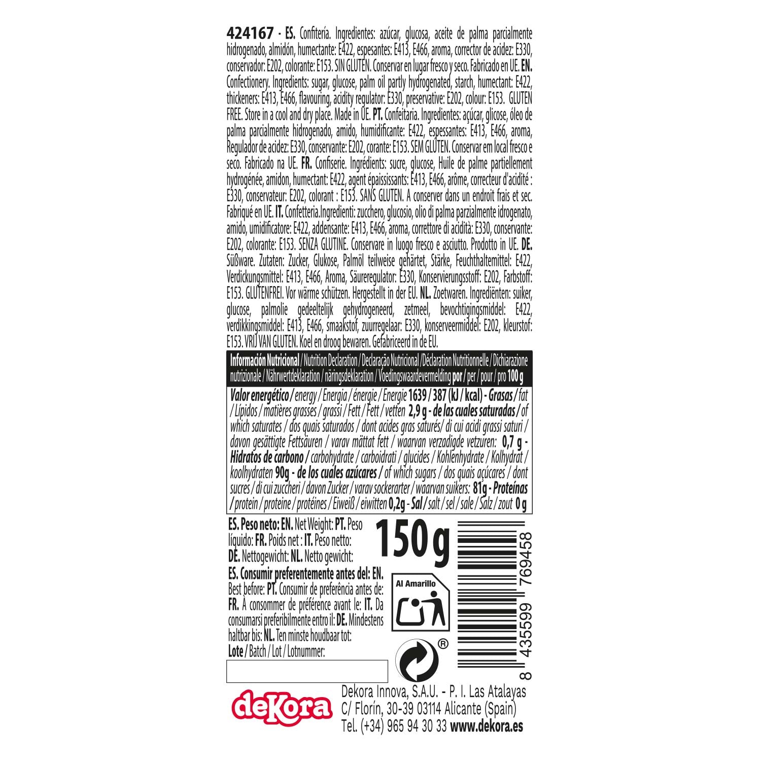 PASTA DI ZUCCHERO/FONDANT NERO 150GR