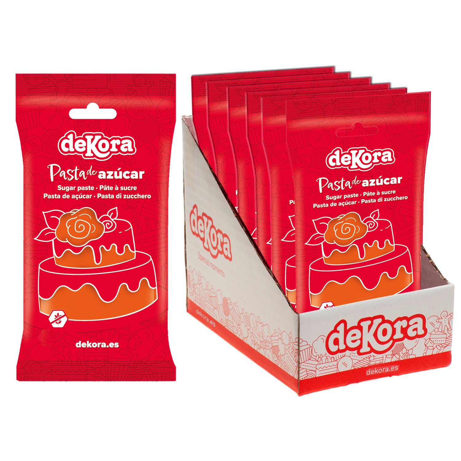 FONDANT ORANGE GLAZE 250 GR