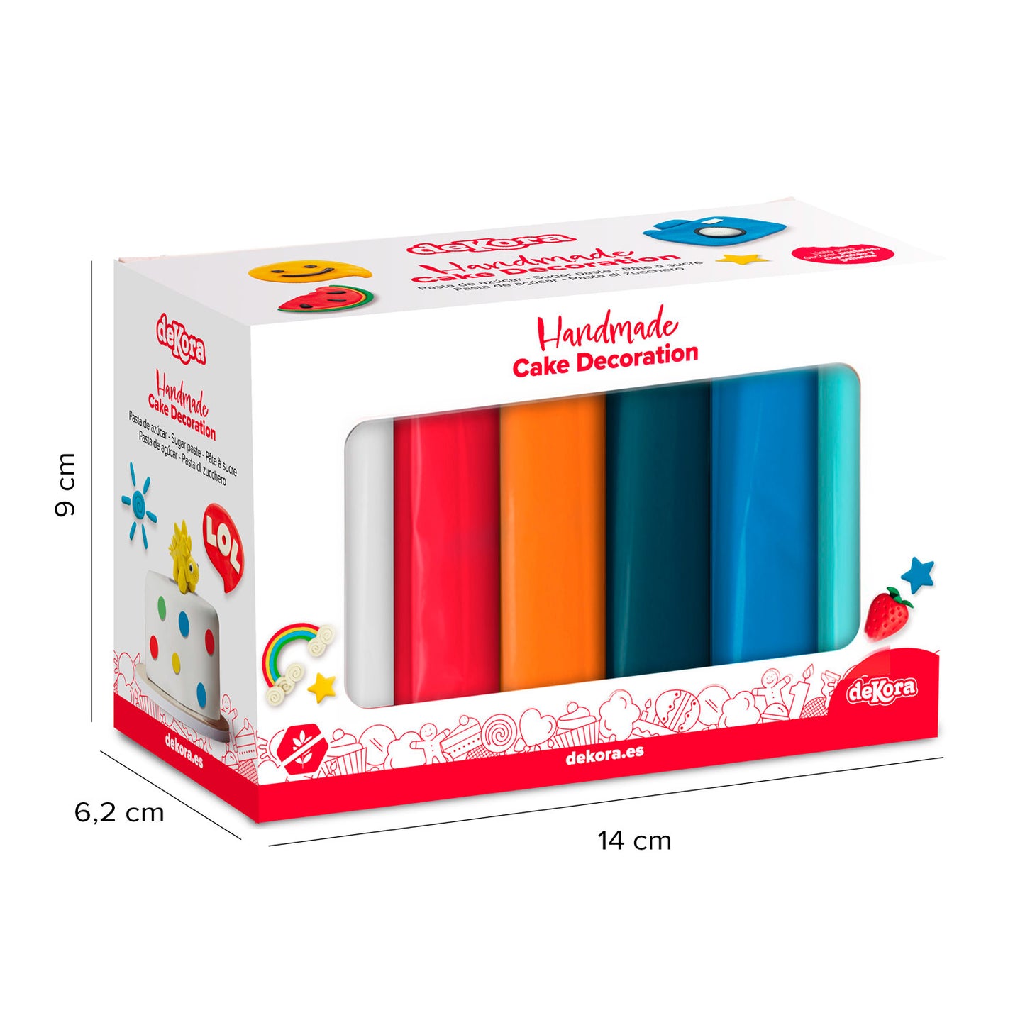 MISSION SPATIALE PACK FONDANT 6 COULEURS 600GR