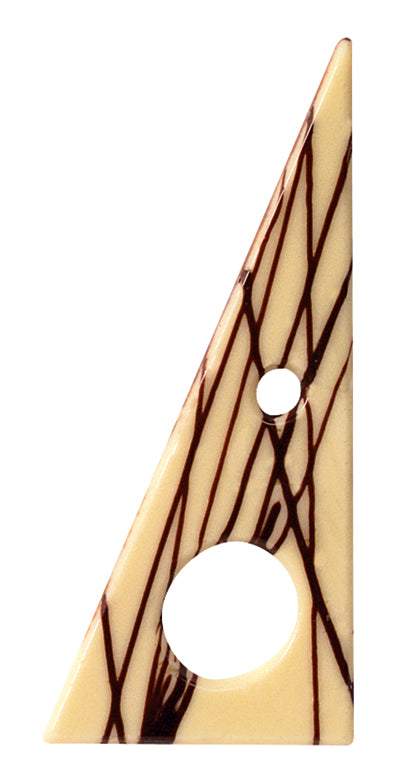 TRIANGULO CHOCOLATE BLANCO RAYAS NEGRO