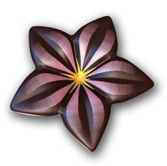 CHOCOLATE FLOWER 3D DARK 35X15MM