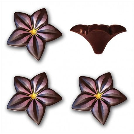 CHOCOLATE FLOWER 3D DARK 35X15MM
