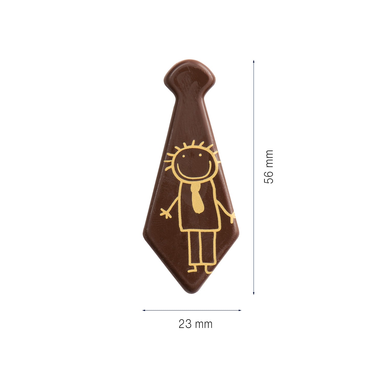 DECORACIÓN CHOCOLATE NEGRO CORBATAS DÍA DEL PADRE 3 MOD. SURT. 56 x23 MM