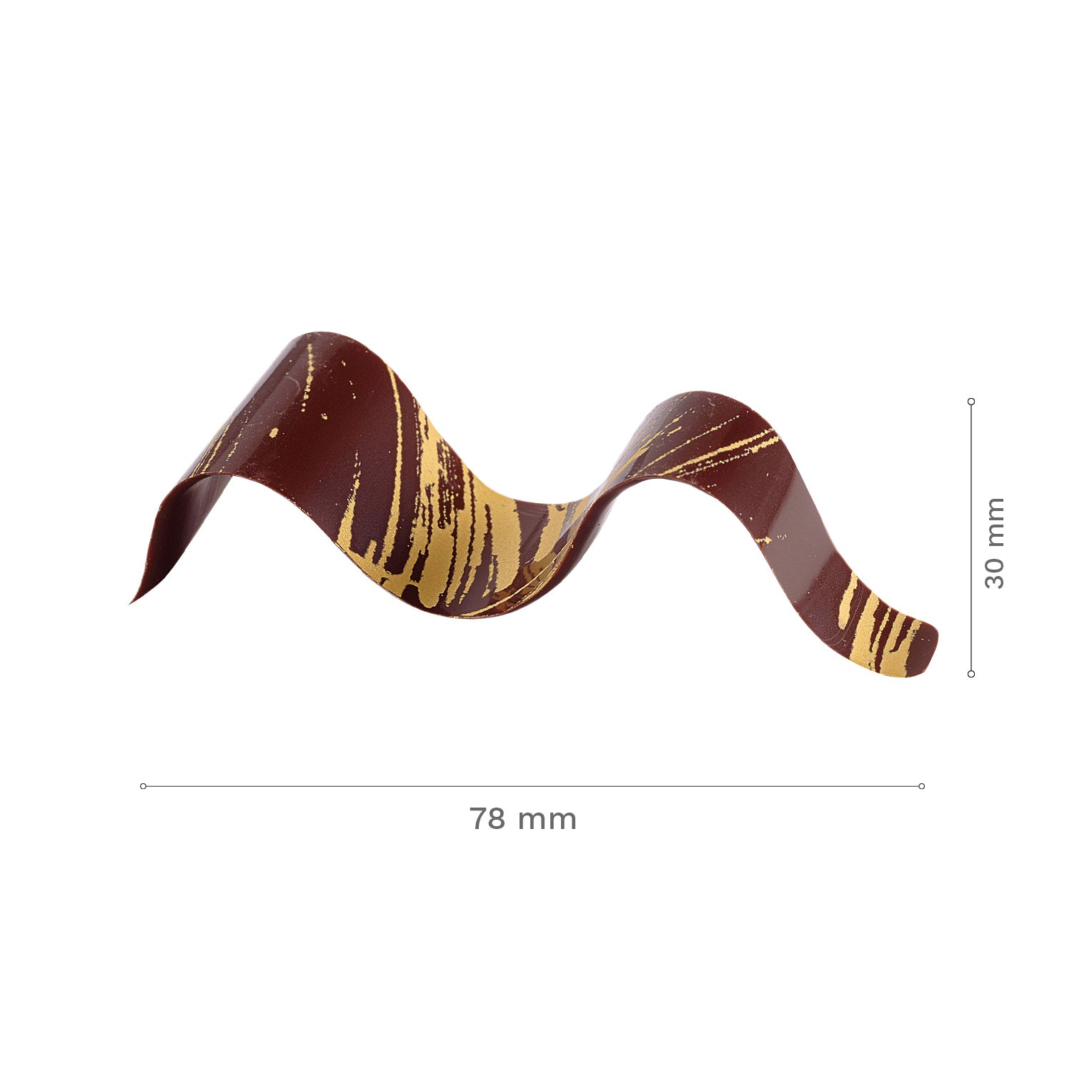 RÍO CHOCOLATE NEGRO Y DORADO 7.8X3CM